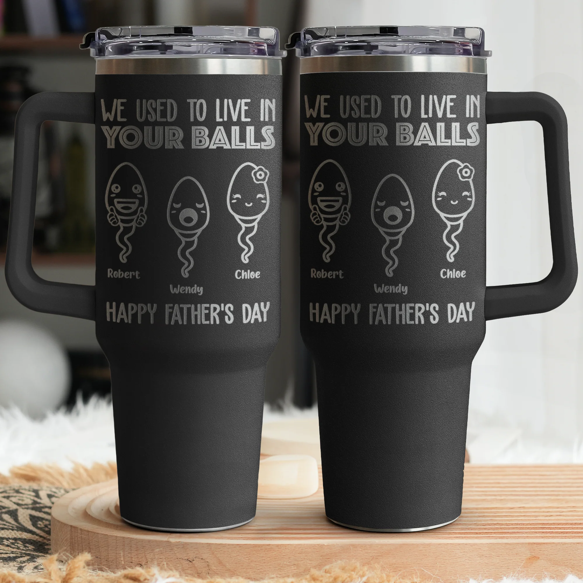 We Used To Live In Your Balls - Personalized 40oz Tumbler - Image 4