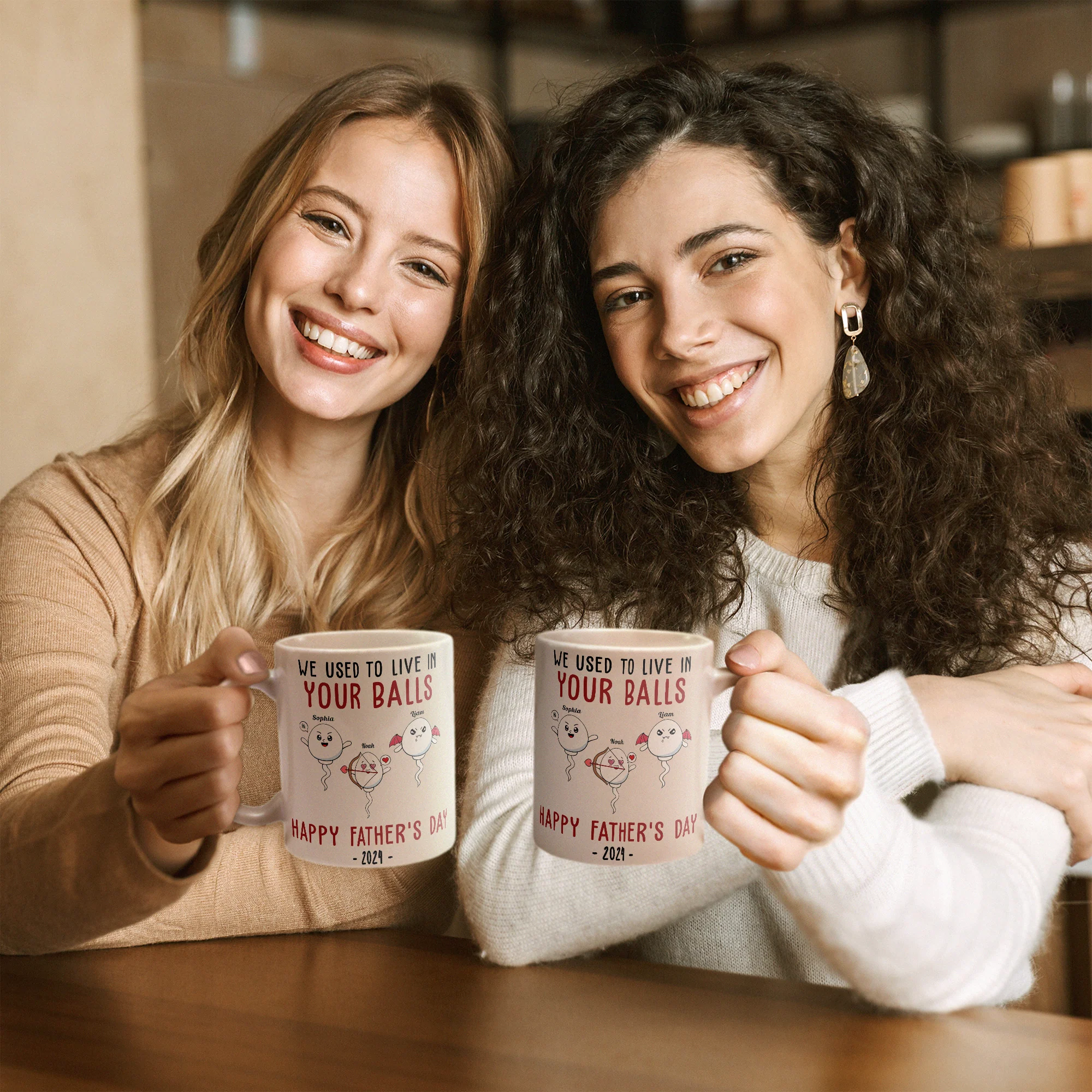 We Used To Lived In Your Balls Happy Father's Day 2024 - Personalized Mug - Image 5