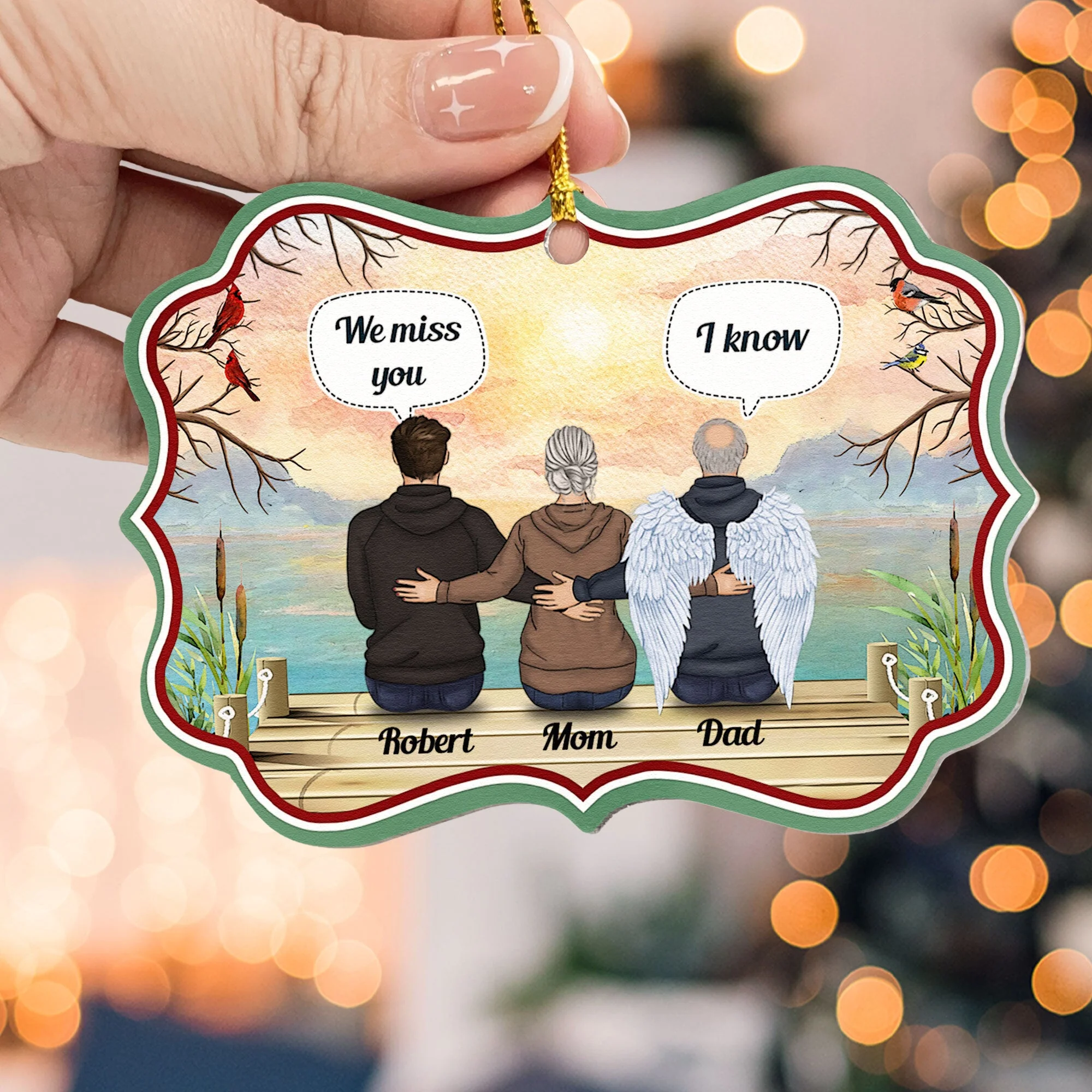 We Will Always Miss You - Personalized Aluminum/Wooden Ornament - Image 6