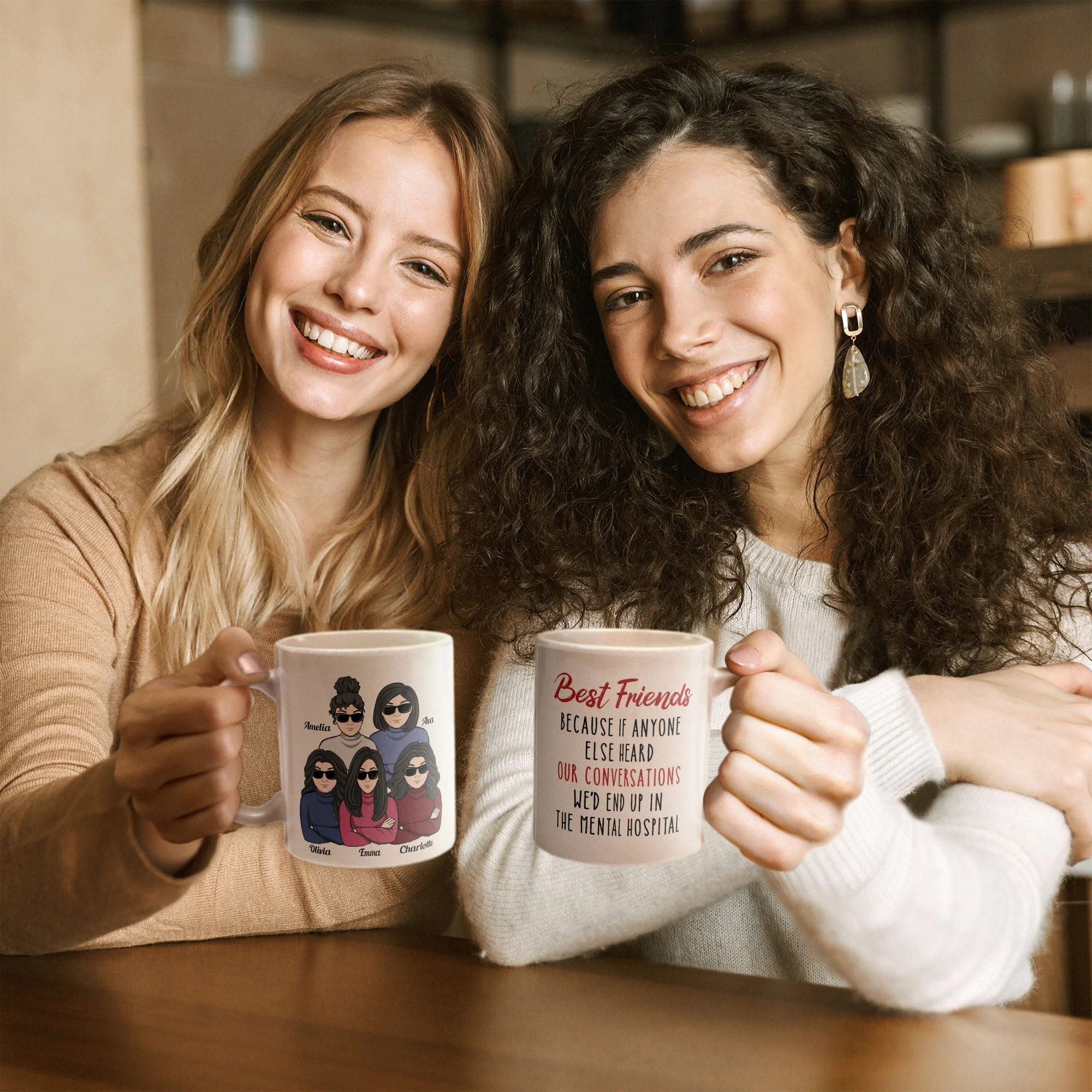 We'd End Up In The Mental Hospital - Personalized Mug - Image 4