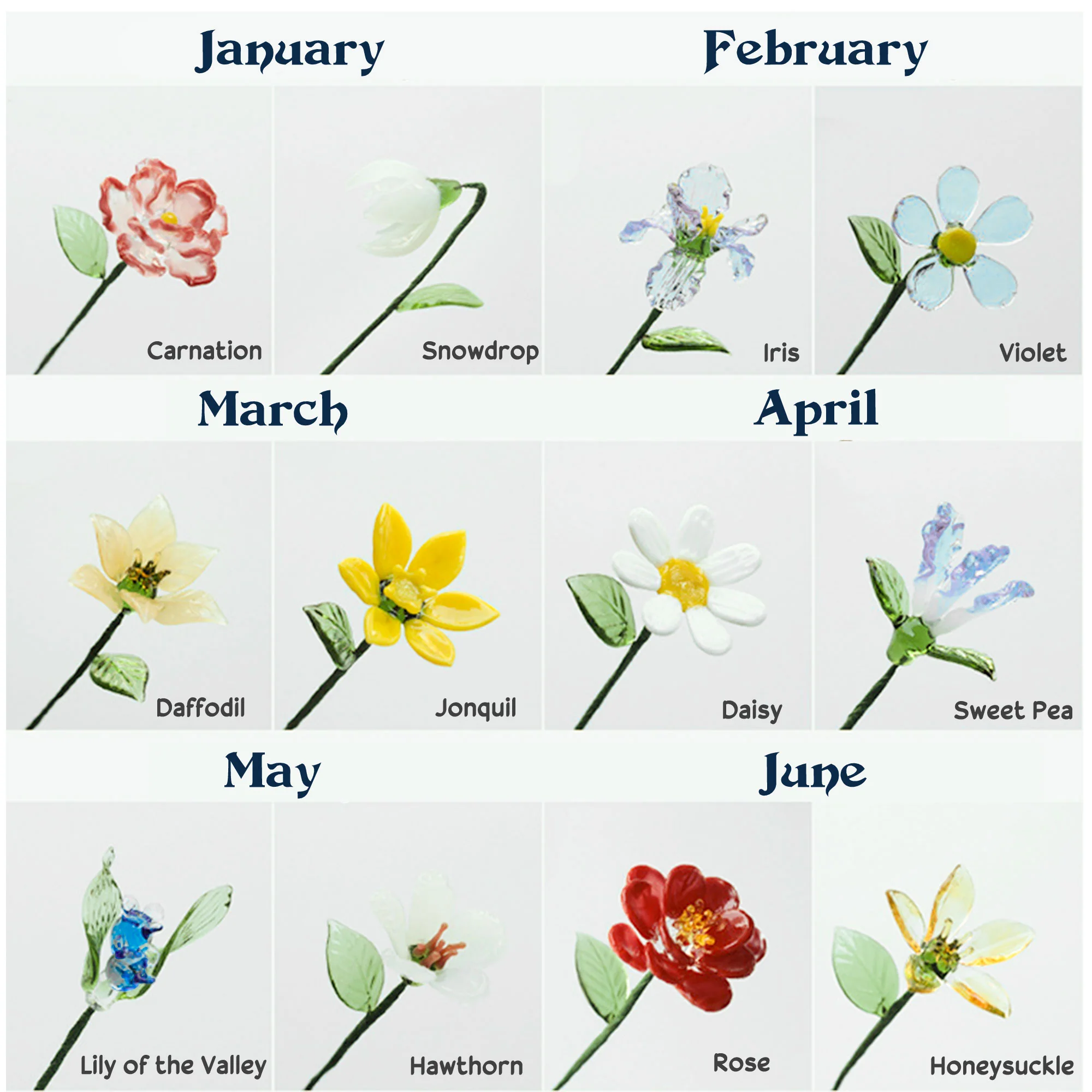 Wedding Anniversary Gift For Her - Personalized Photo Vase With Glass Birth Month Flowers - Image 6
