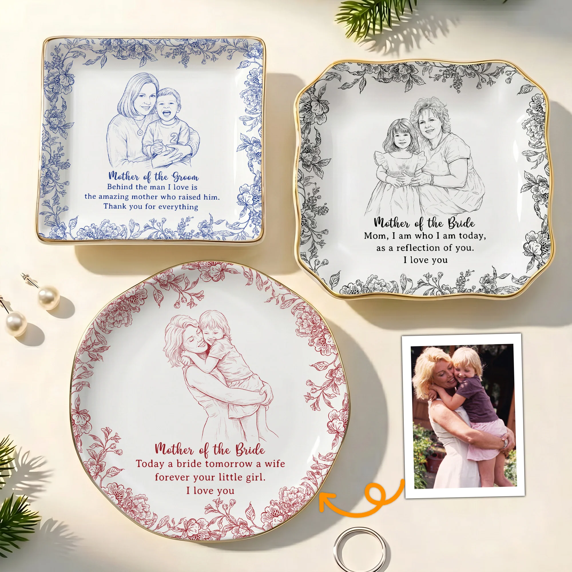 Wedding Gift For Mother Of The Bride Mother Of The Groom - Personalized Jewelry Dish