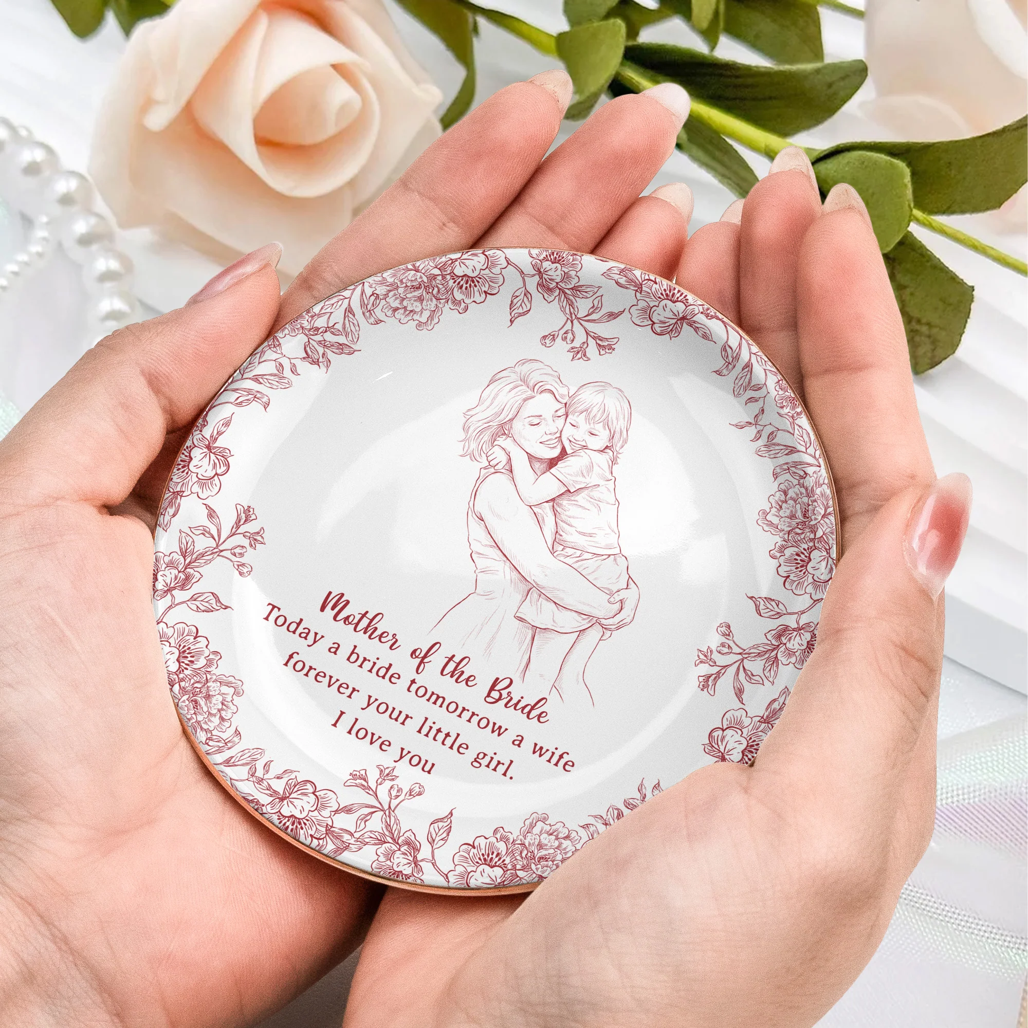 Wedding Gift For Mother Of The Bride Mother Of The Groom - Personalized Jewelry Dish - Image 11