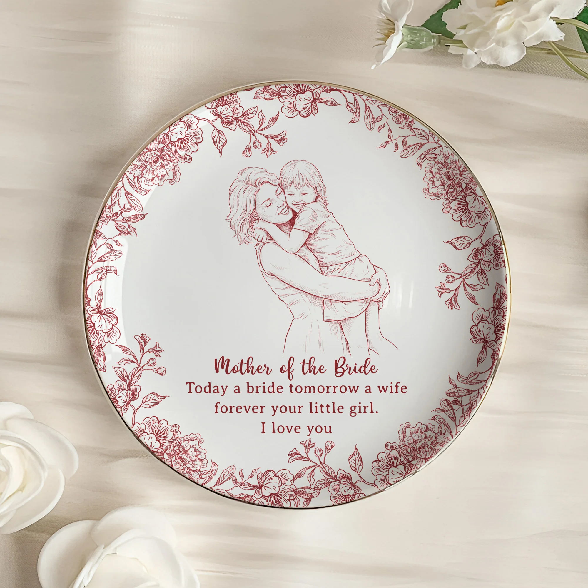 Wedding Gift For Mother Of The Bride Mother Of The Groom - Personalized Jewelry Dish - Image 2