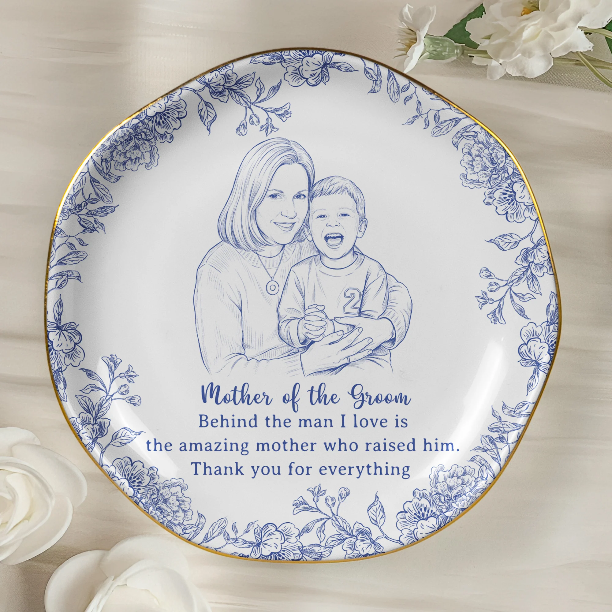 Wedding Gift For Mother Of The Bride Mother Of The Groom - Personalized Jewelry Dish - Image 6
