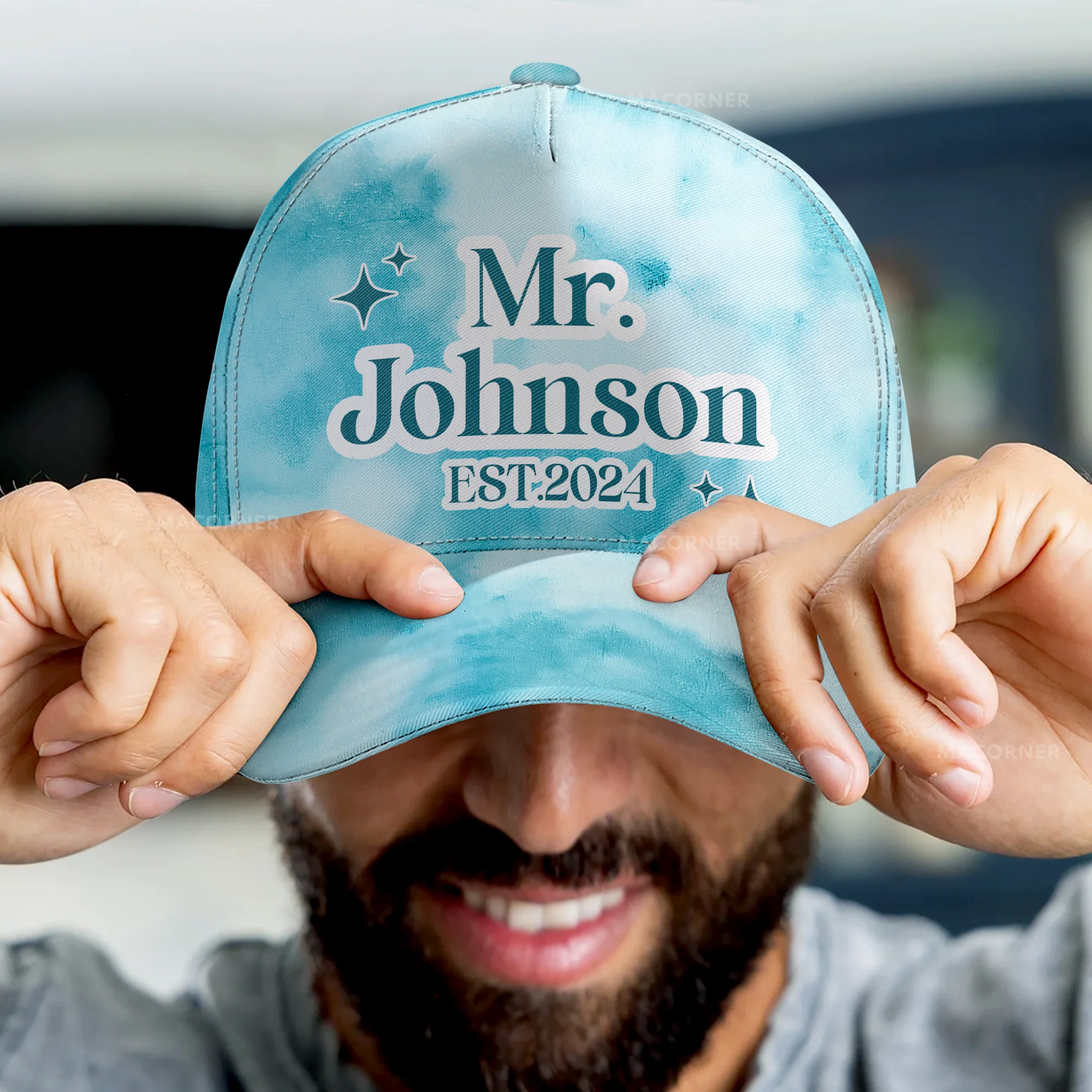 Wedding Gift Mr & Mrs - Personalized Classic Cap - Image 2