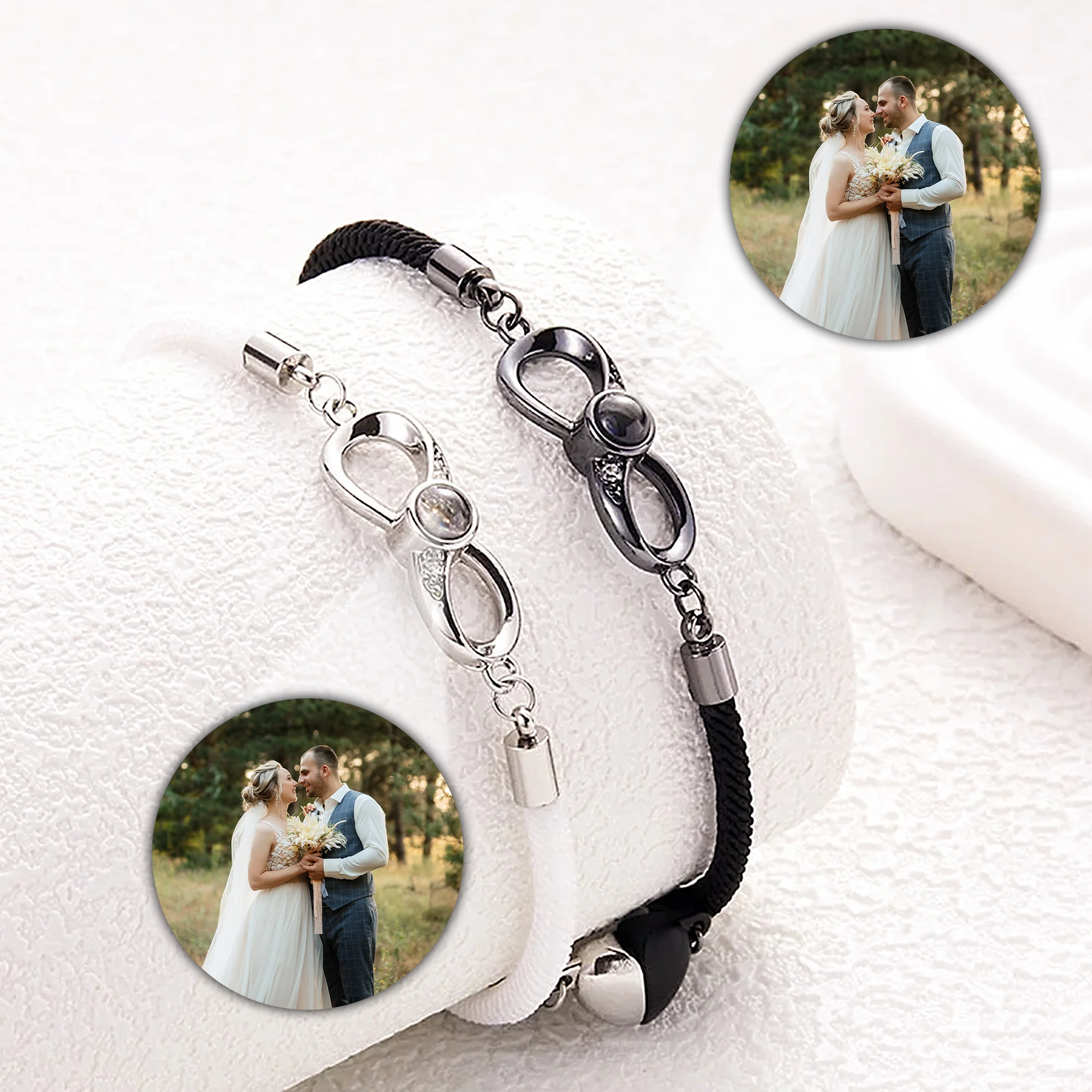 Wedding Gifts - Custom Photo Projection Bracelets - Image 2