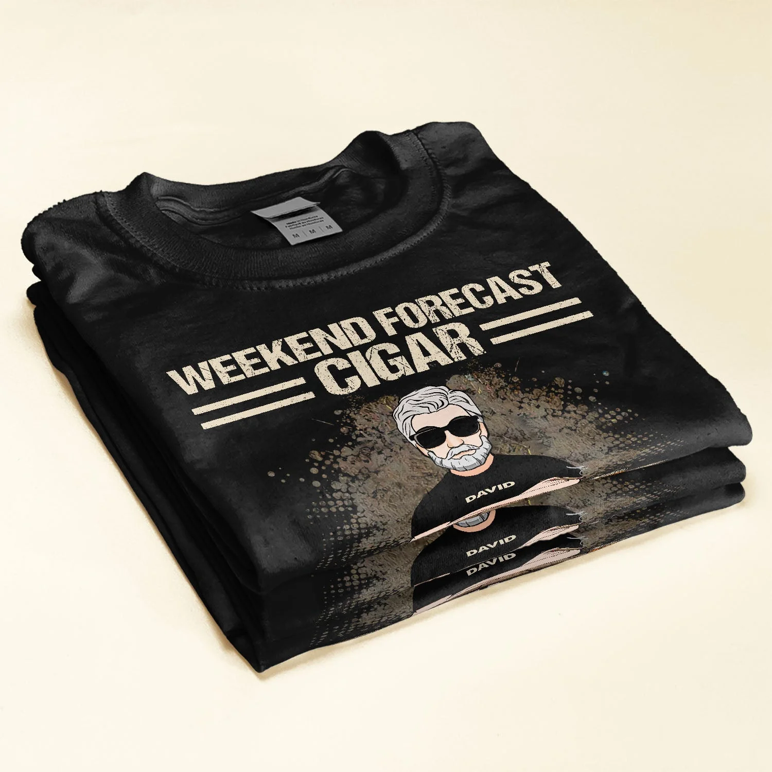 Weekend Forecast Cigar And A Chance Of Bourbon - Personalized Shirt - Father's Day Gift For Daddy, Father, Dad, Papa - Image 2