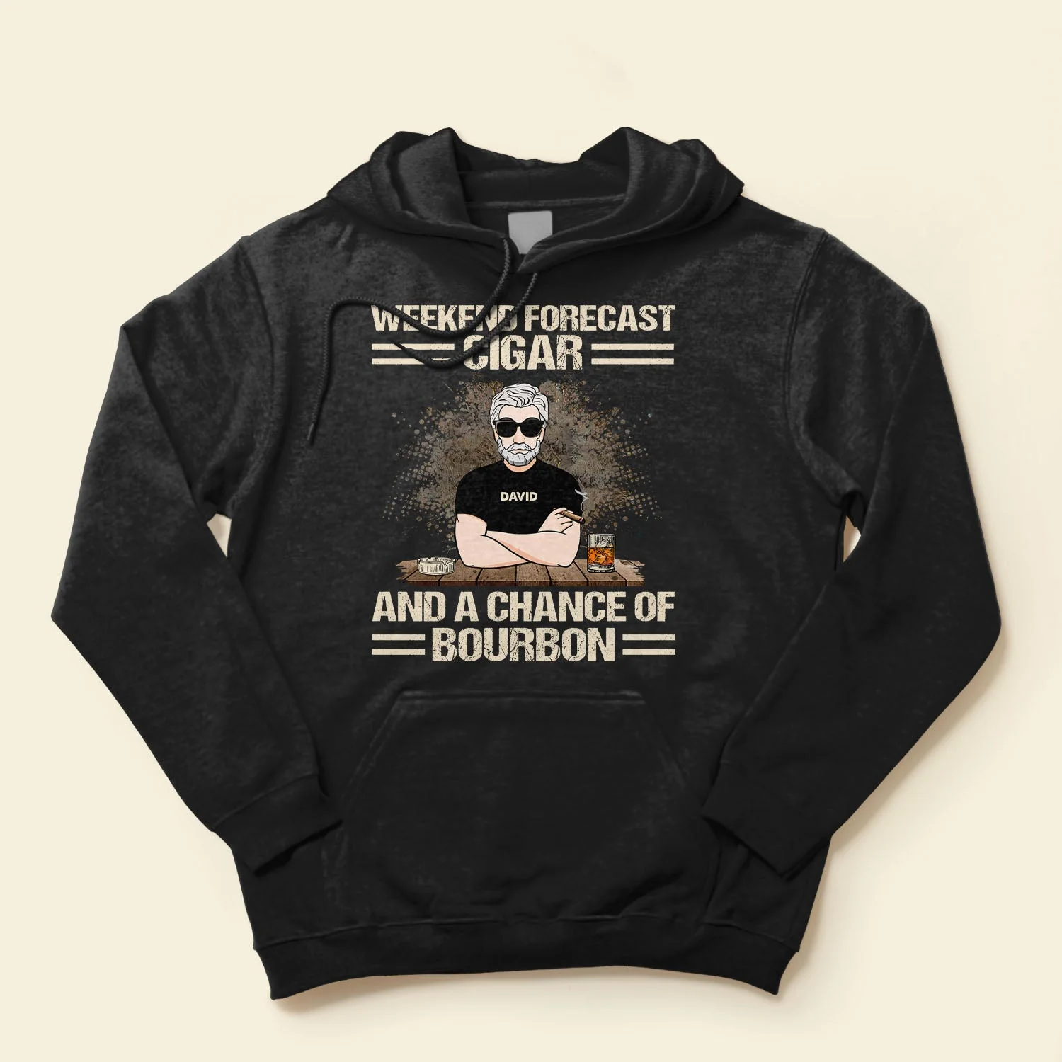 Weekend Forecast Cigar And A Chance Of Bourbon - Personalized Shirt - Father's Day Gift For Daddy, Father, Dad, Papa - Image 4
