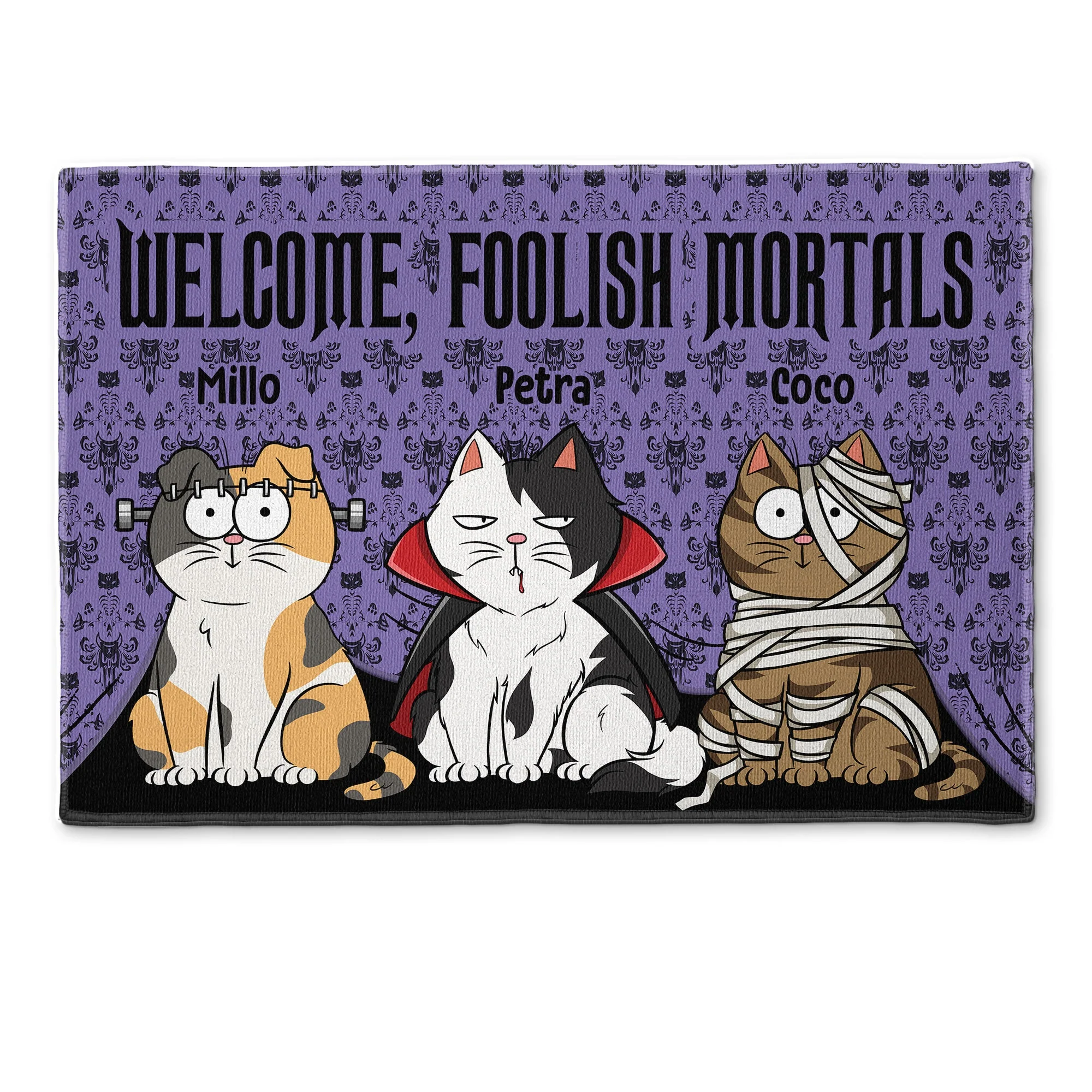 Welcome Foolish Mortals Funny Version - Personalized Doormat - Image 2