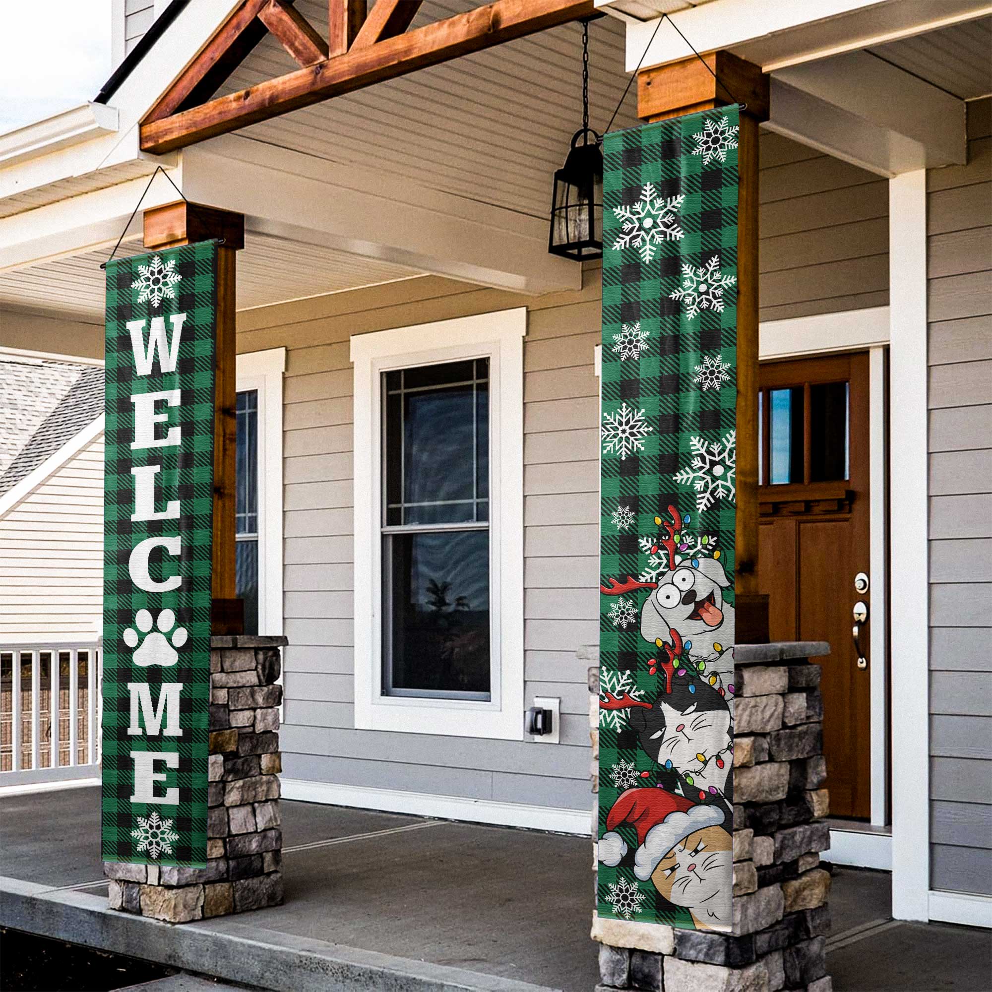 Welcome Greeting Banners For Pet Lover - Personalized Porch Banners - Image 4