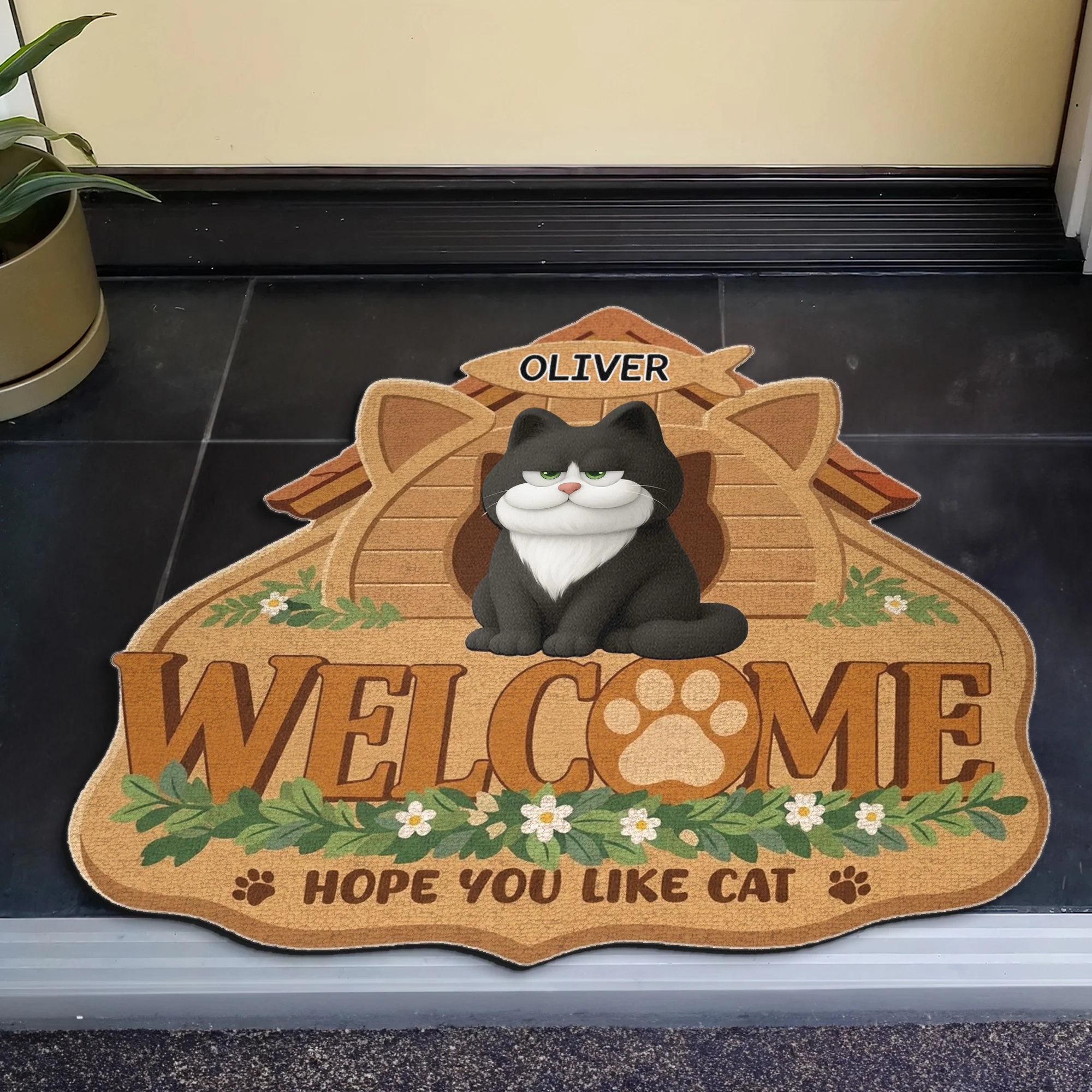 Welcome Home For Pet Lovers - Personalized Doormat - Image 3