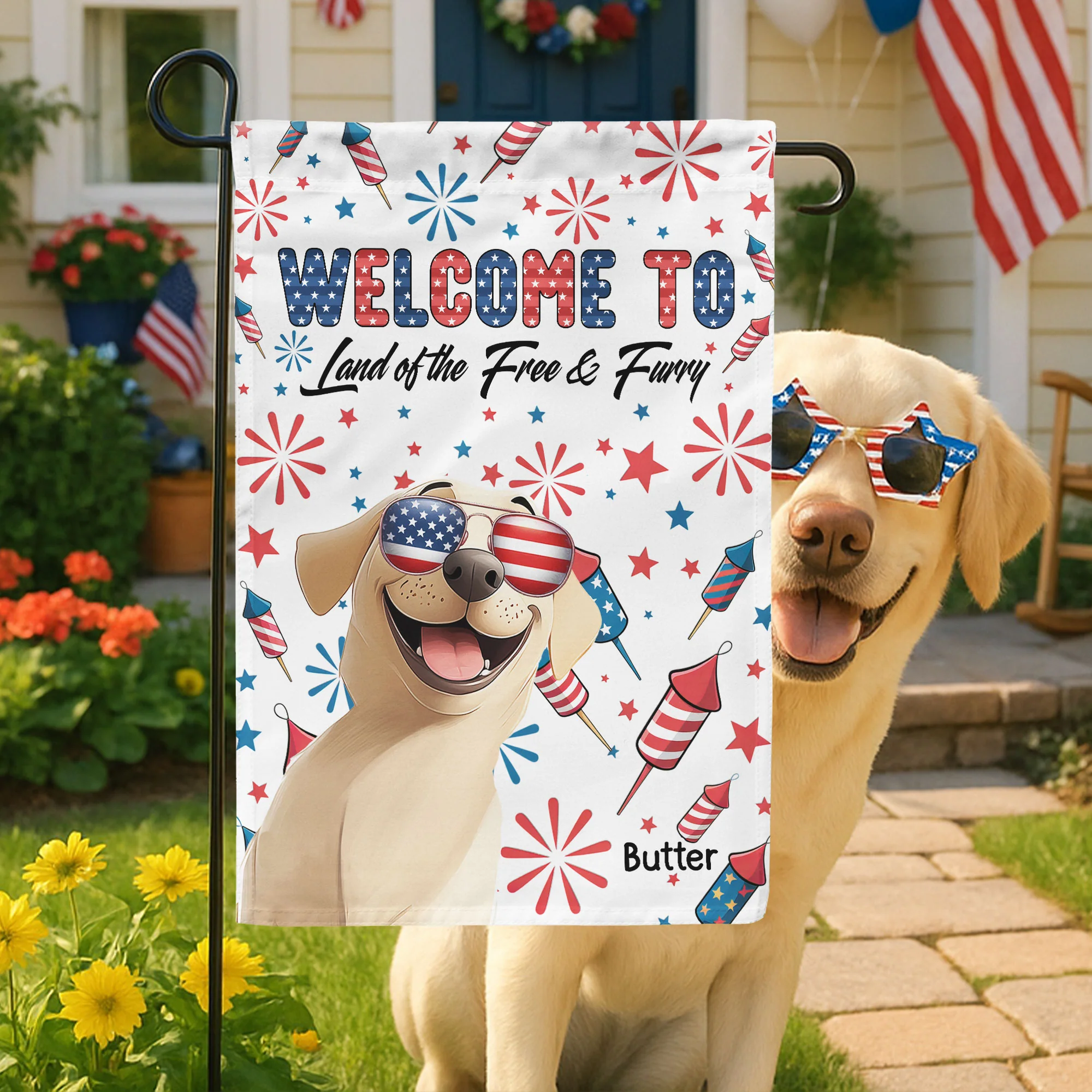 Welcome - Personalized Flag - Image 3