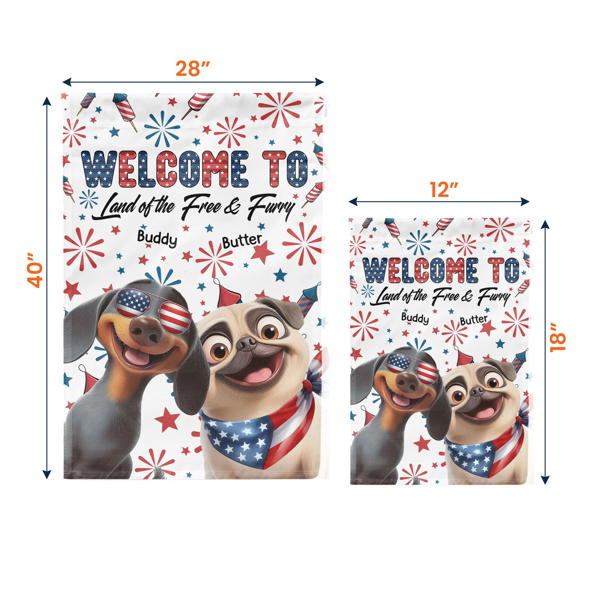 Welcome - Personalized Flag - Image 4