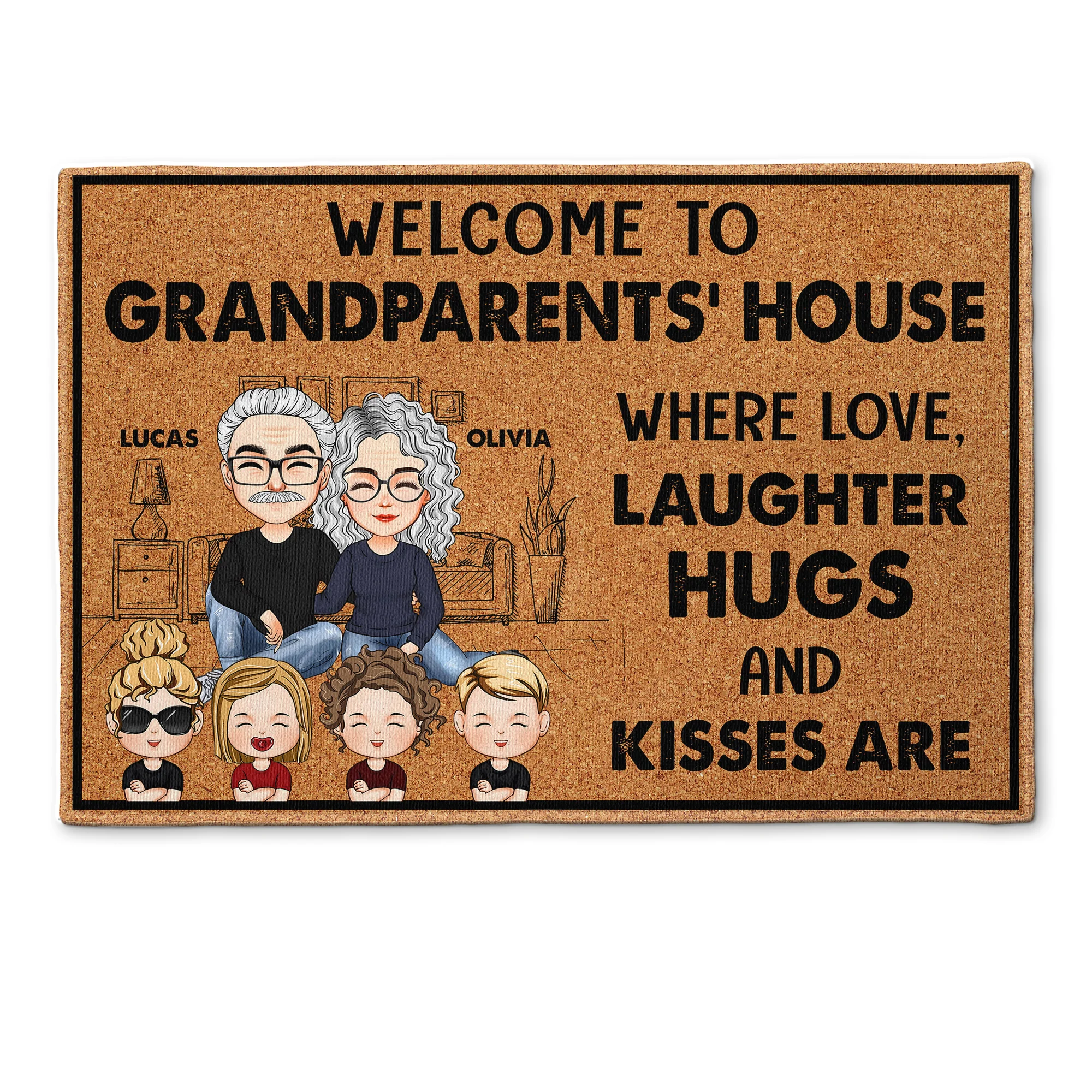 Welcome To Grandparents' House - Personalized Doormat - Image 2