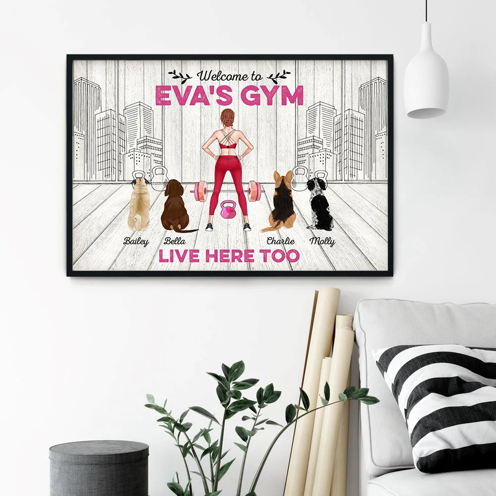 Welcome To Gym - Personalized Poster/Wrapped Canvas- Gift For Gymer - Fitness Lady - Image 2