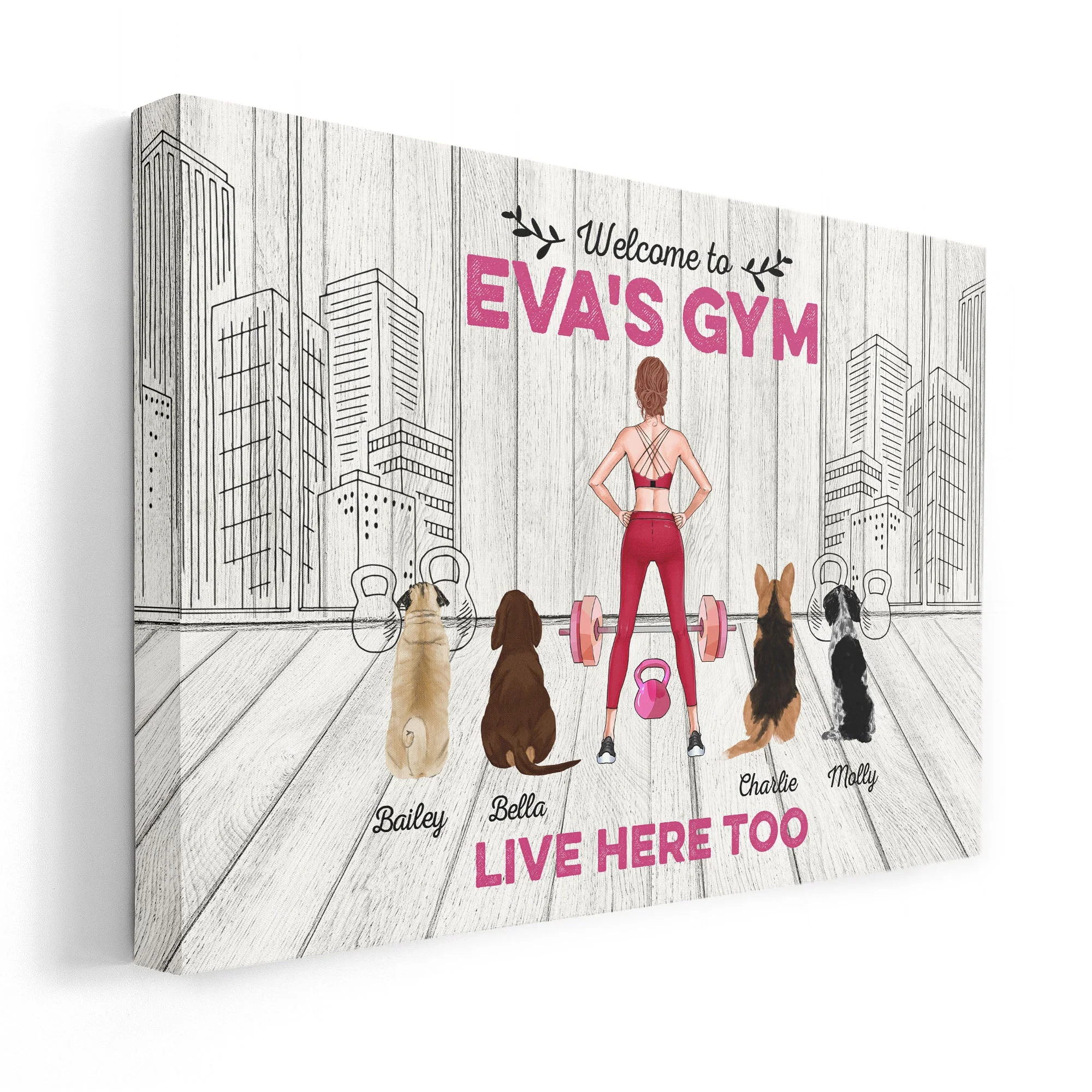Welcome To Gym - Personalized Poster/Wrapped Canvas- Gift For Gymer - Fitness Lady - Image 5
