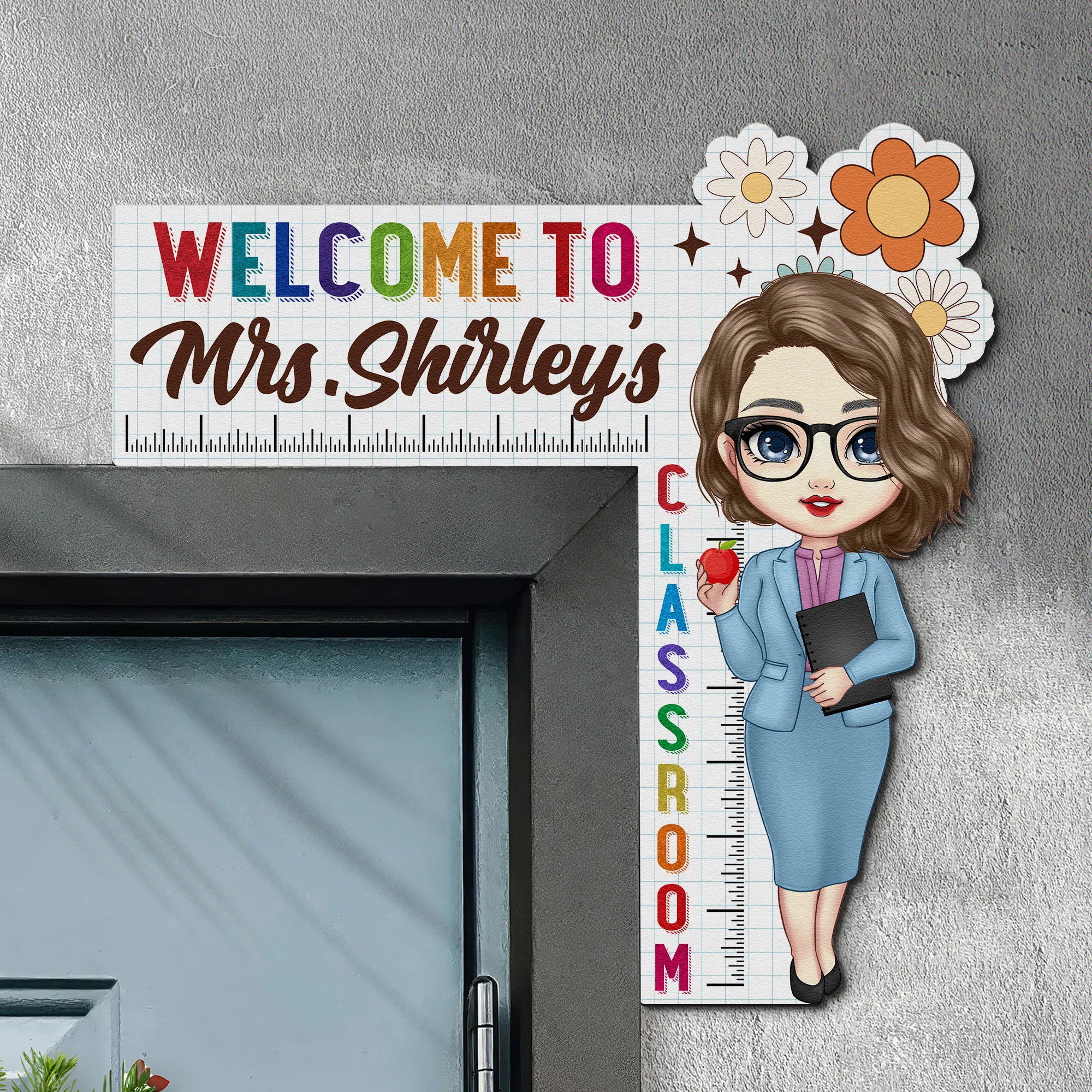 Welcome To My Class Teacher Gift Back To School - Personalized Door Corner Wood Sign - Image 3