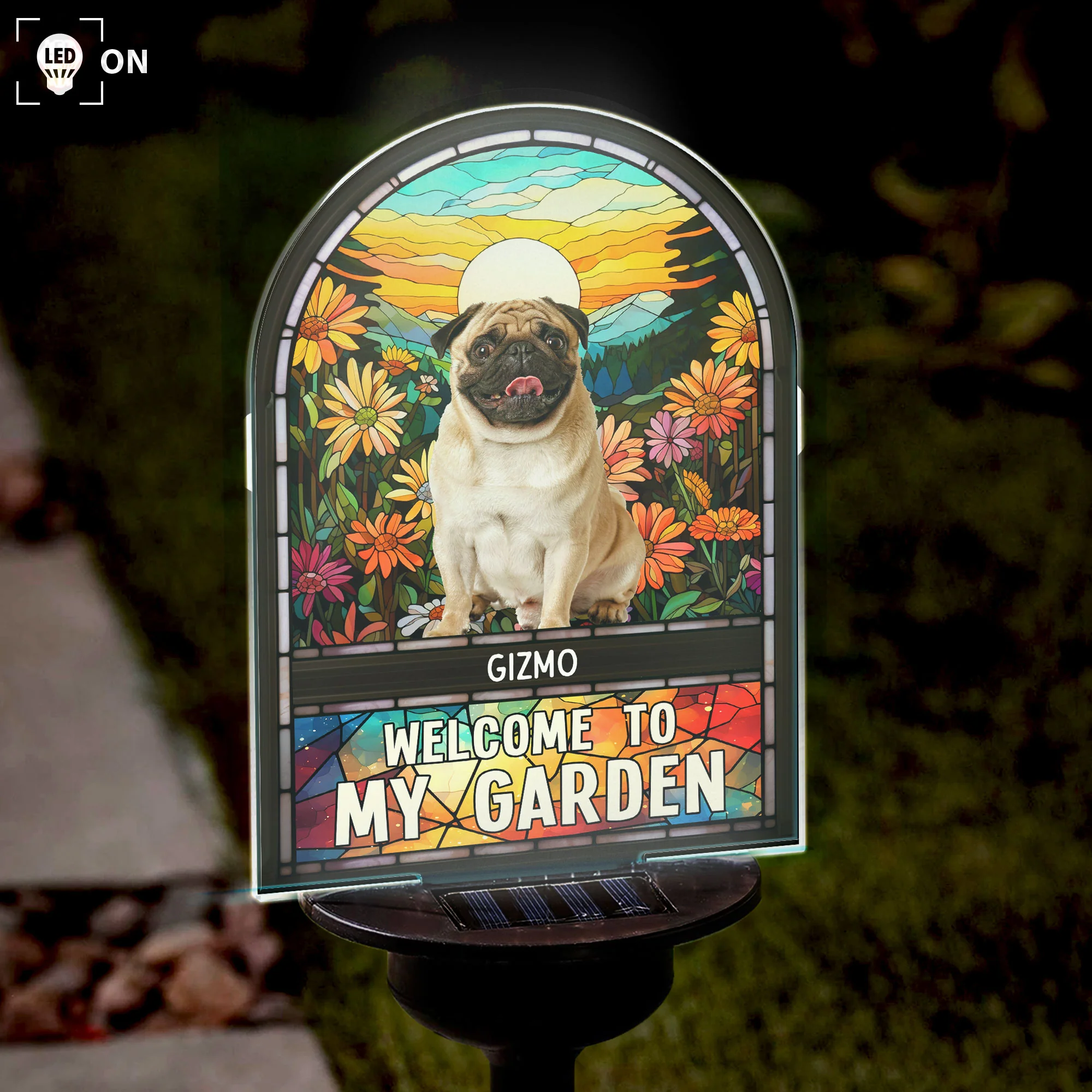 Welcome To My Garden - Personalized Photo Solar Light - Image 2