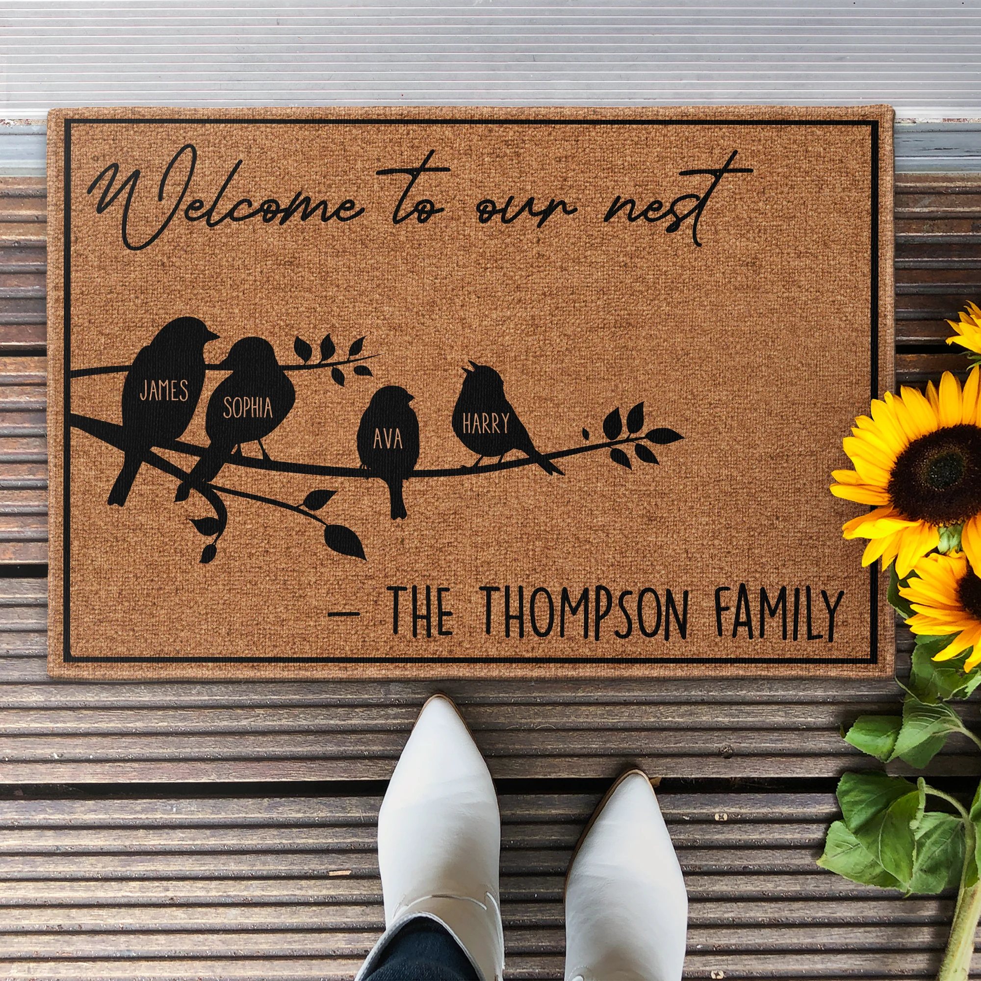 Welcome To Our Nest - Personalized Doormat - Image 2
