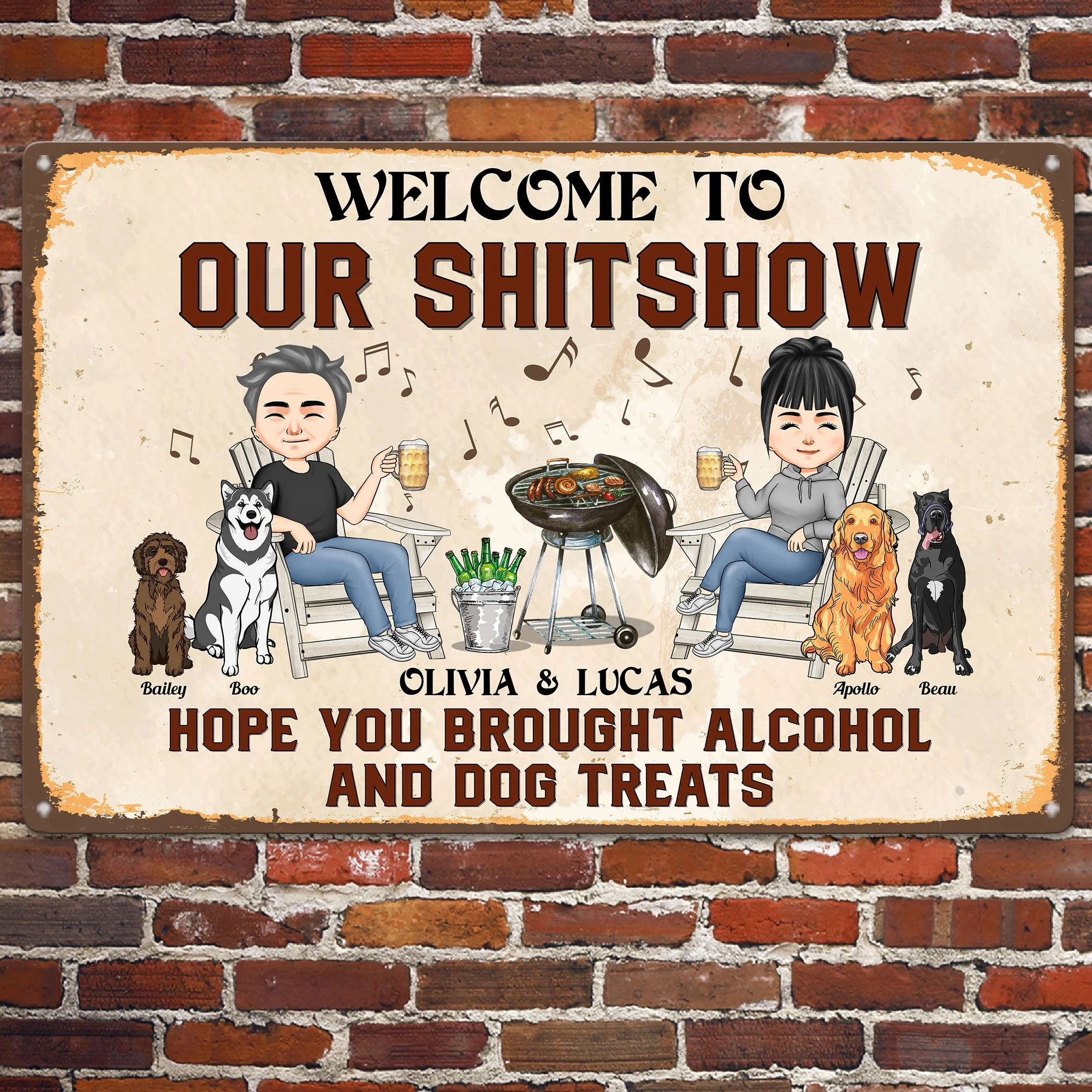 Welcome To Shitshow - Personalized Metal Sign - Image 2