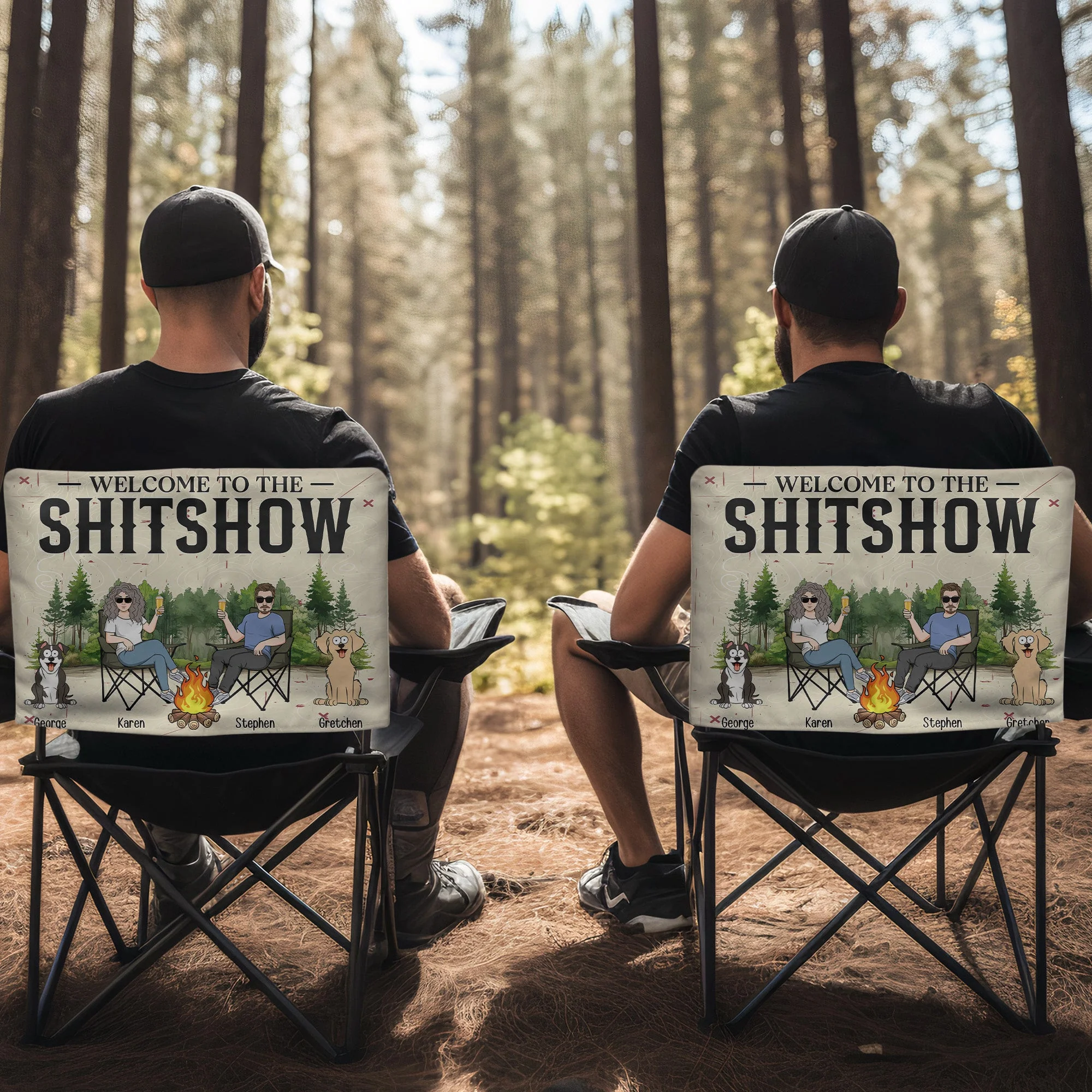 Welcome To The Shitshow - Personalized Folding Chair Cover - Image 2