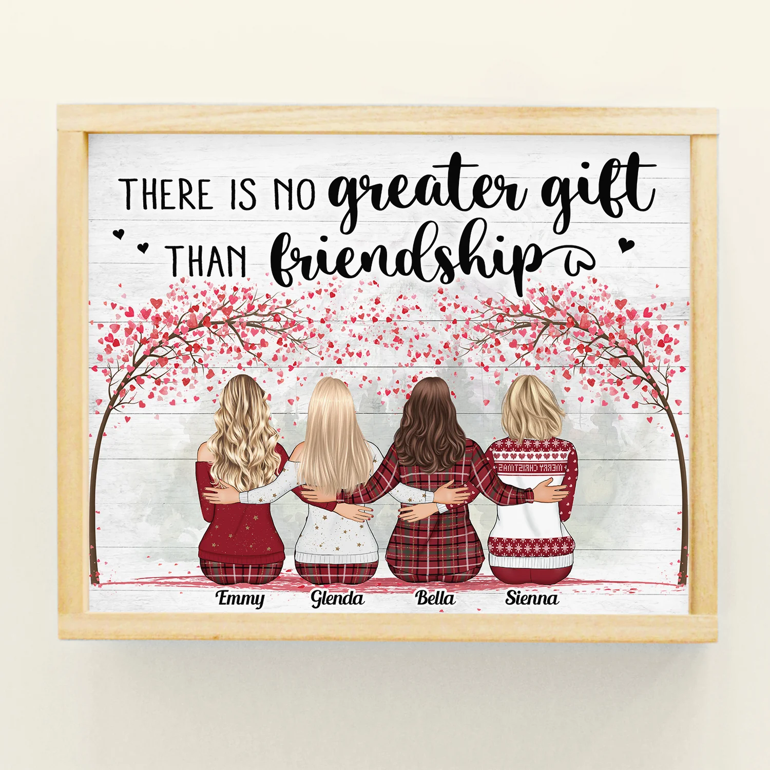 We'll Always Be Friends, You B**** Know Too Much - Personalized Poster - Christmas Gift For Friends, Besties - Family Hugging - Image 4