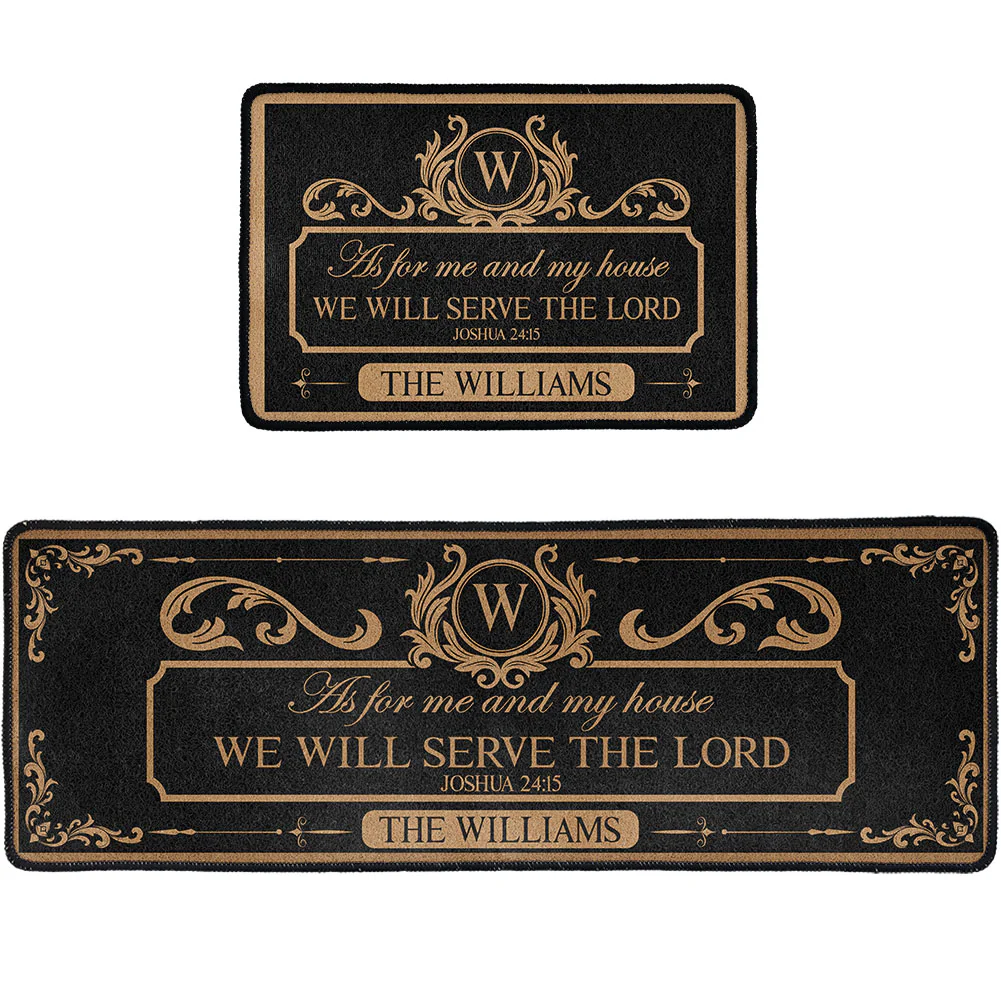 We'll Serve The Lord - Personalized Runner Rug - Image 3
