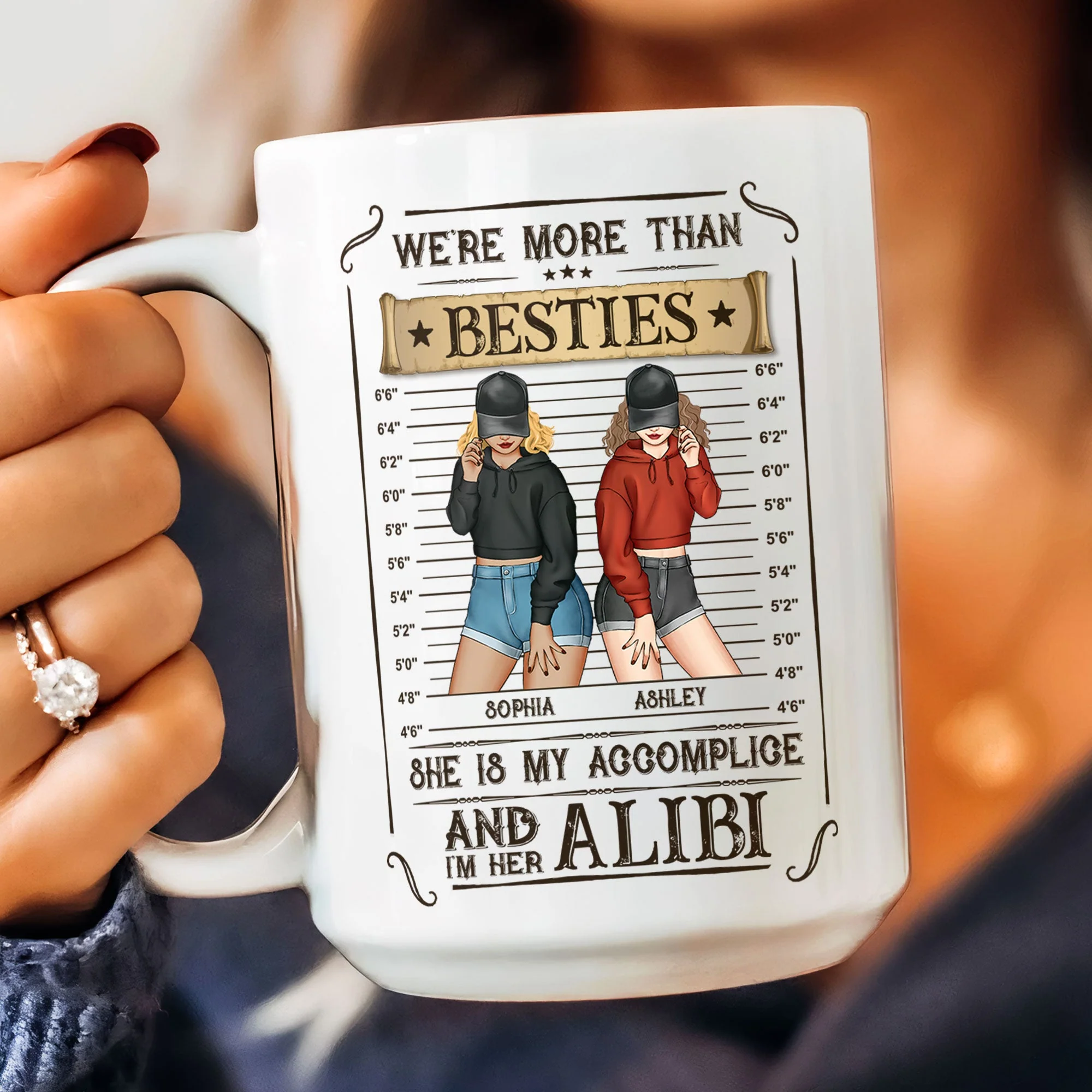 We're Accomplice & Alibi - Personalized Mug - Image 5