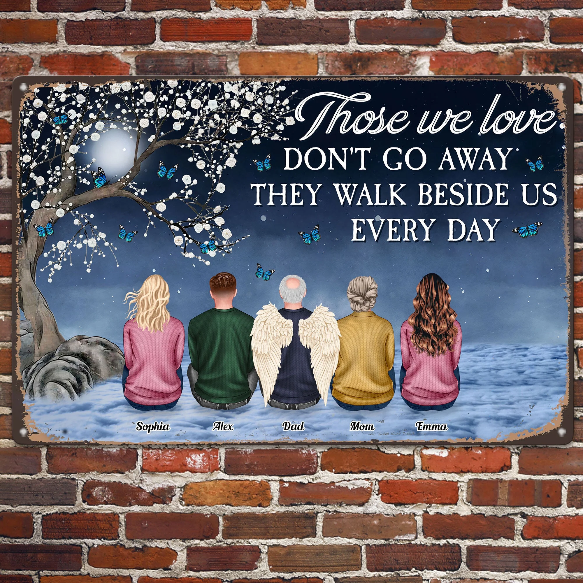 We're Always Beside You - Personalized Metal Sign - Image 3