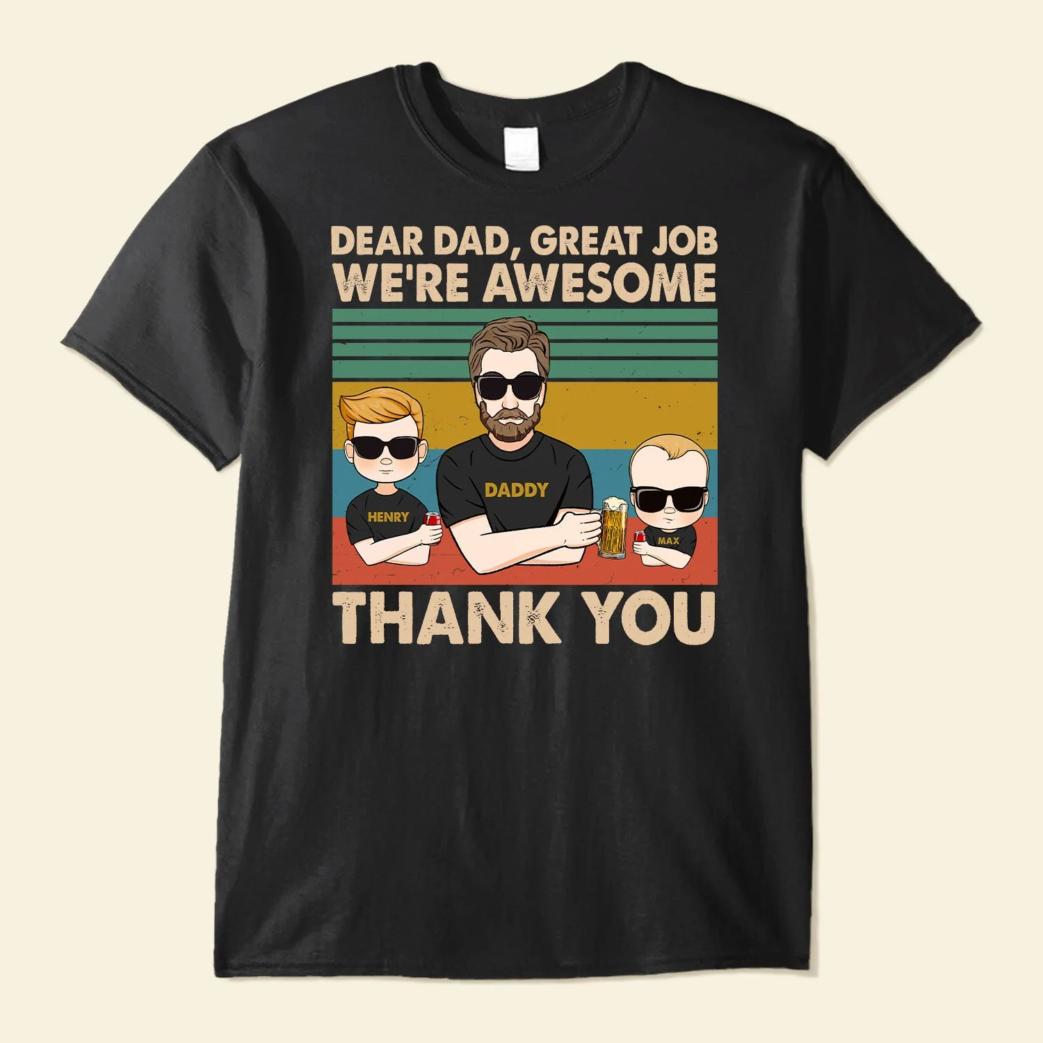 We're Awesome Thank You - Personalized Shirt Father's Day