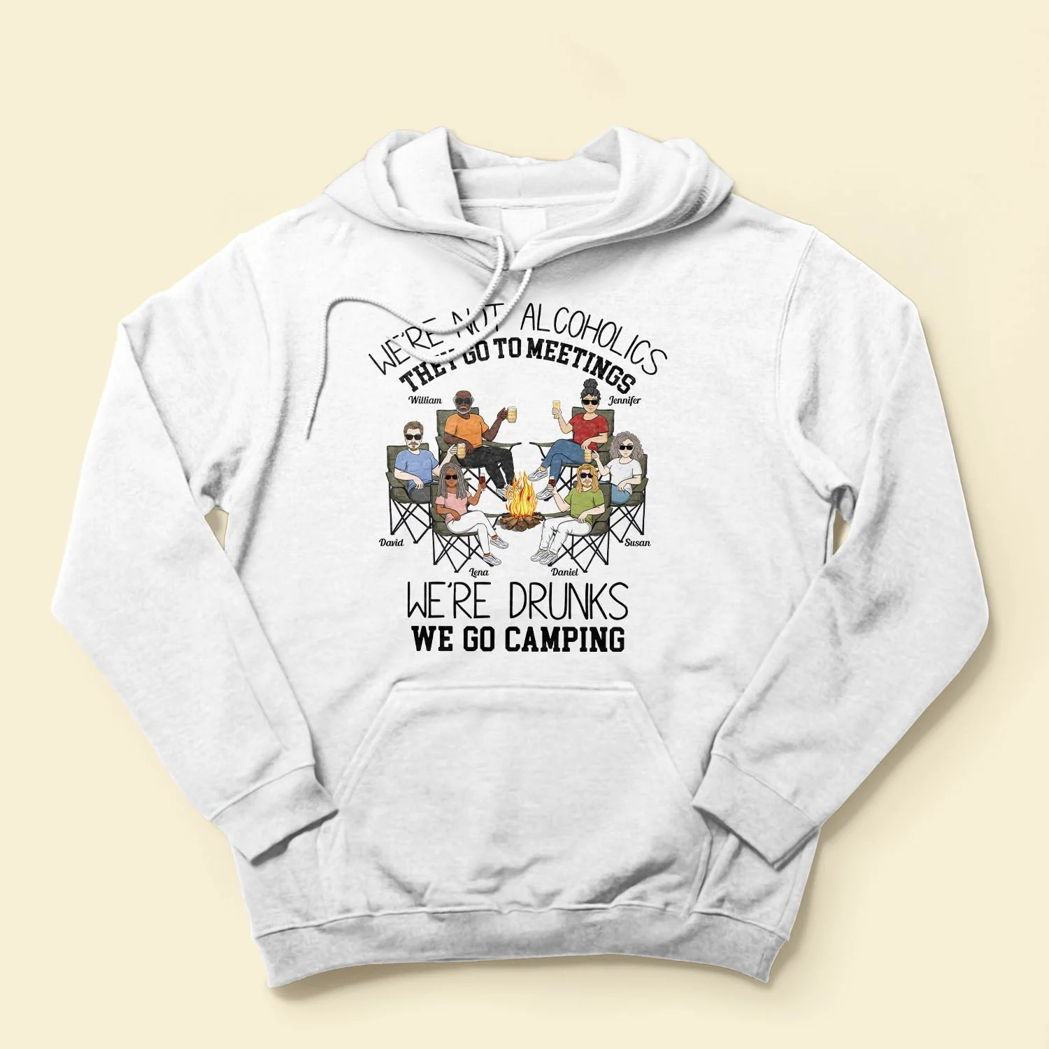 We're Drunks, We Go Camping - Personalized Shirt - Gift For Camper, Camping Lover, Friends - Image 4