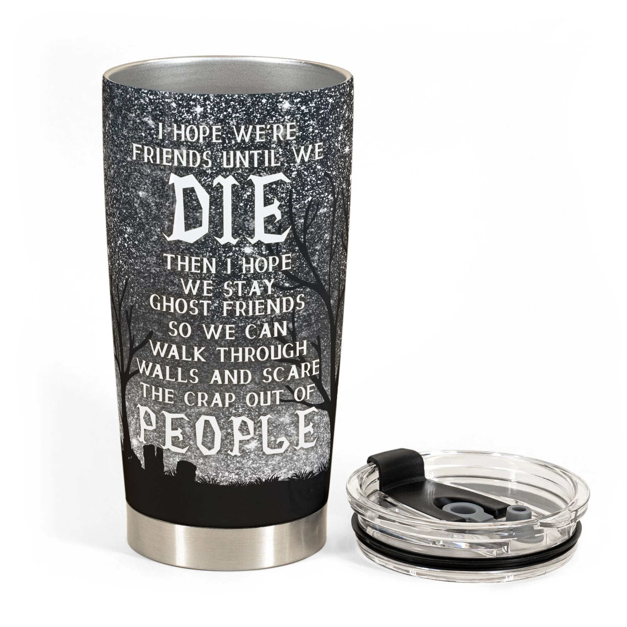 We're Friends Until We Die - Personalized Tumbler Cup - Devil Girls - Image 3
