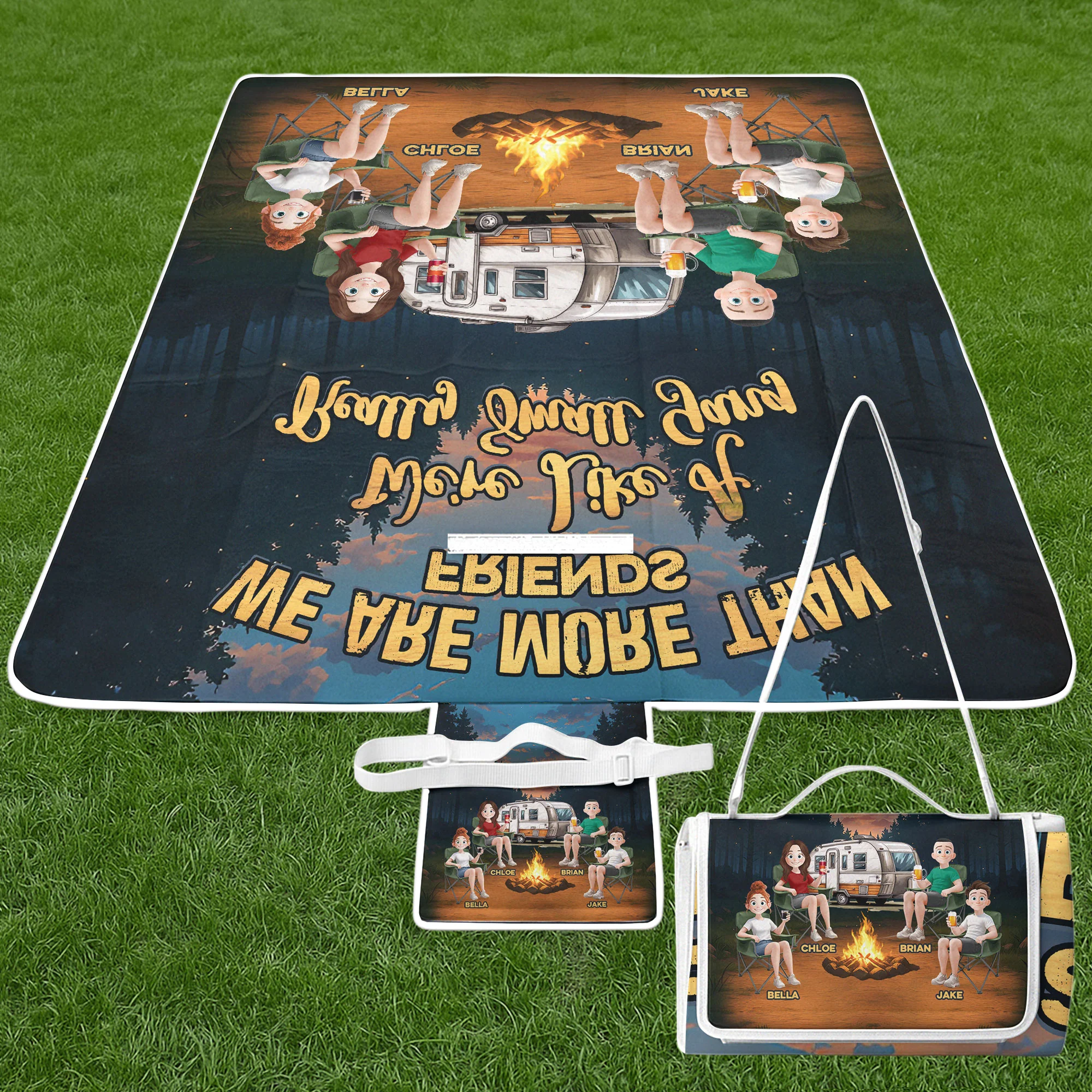 We're More Than Friends - Personalized Picnic Blanket - Image 2