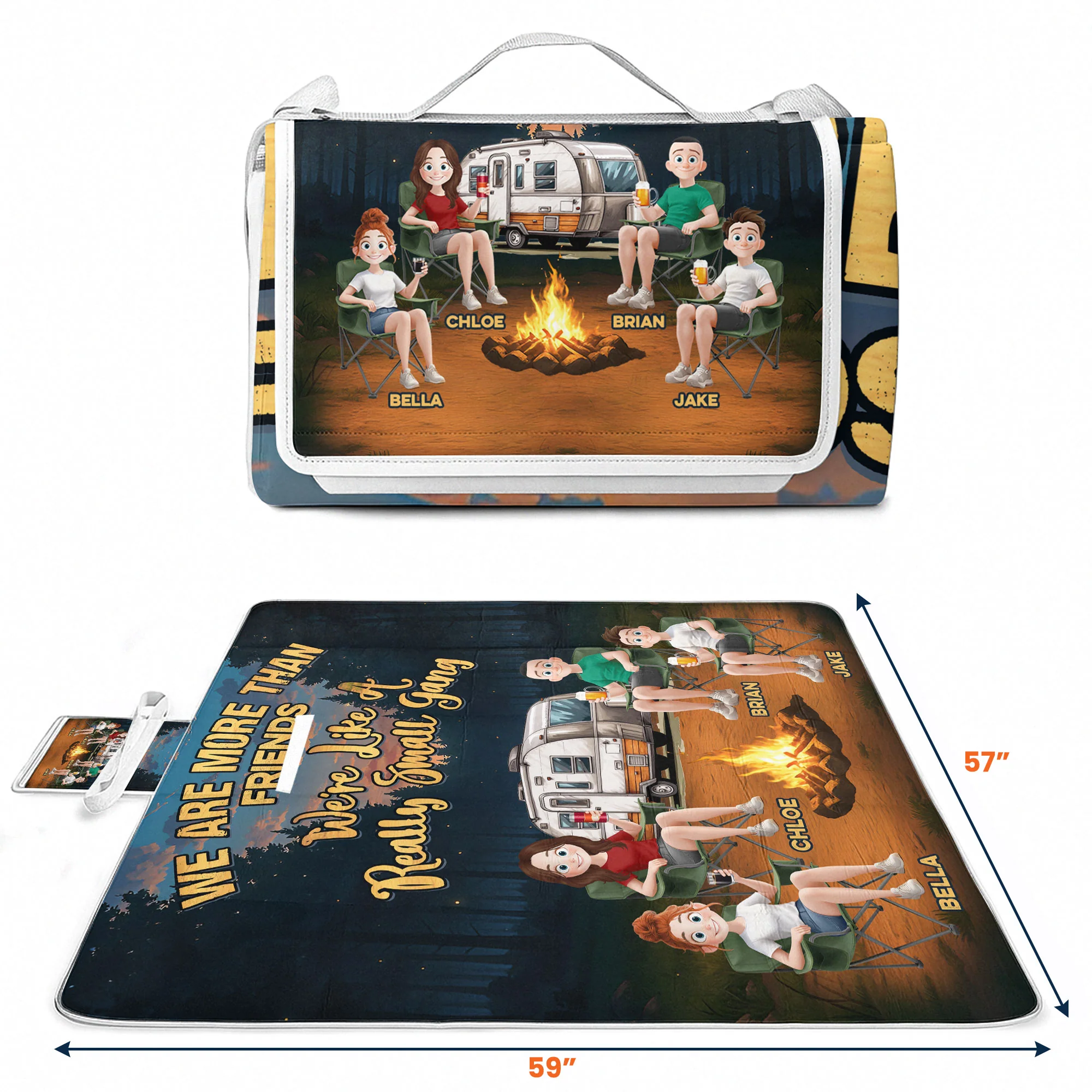 We're More Than Friends - Personalized Picnic Blanket - Image 4