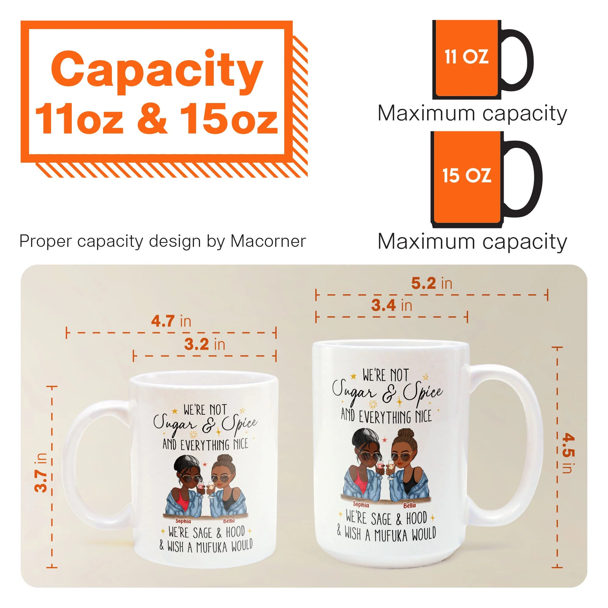 We're Not Sugar & Spice And Everything Nice - Personalized Mug - Image 7
