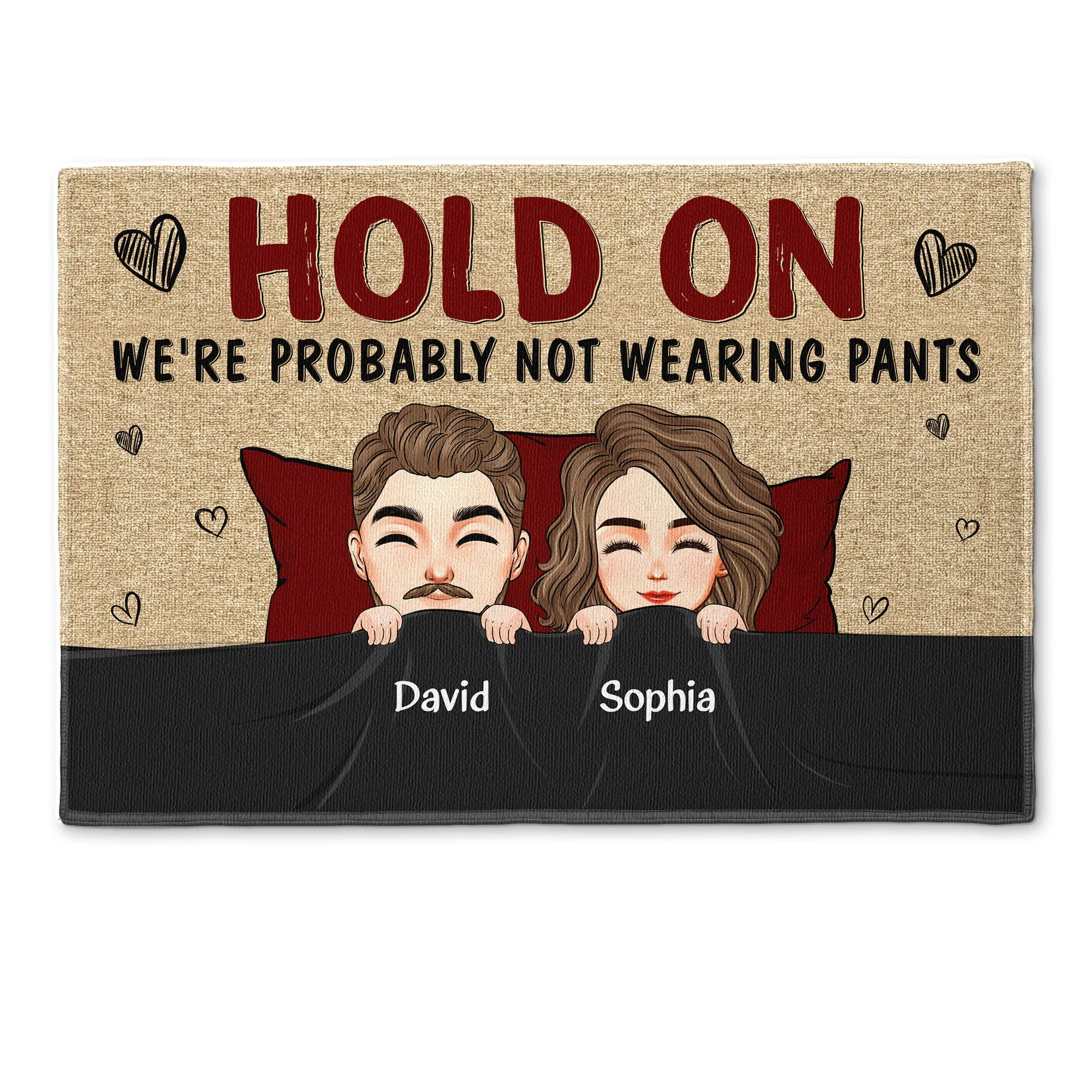 We're Probably Not Wearing Pants - Personalized Doormat