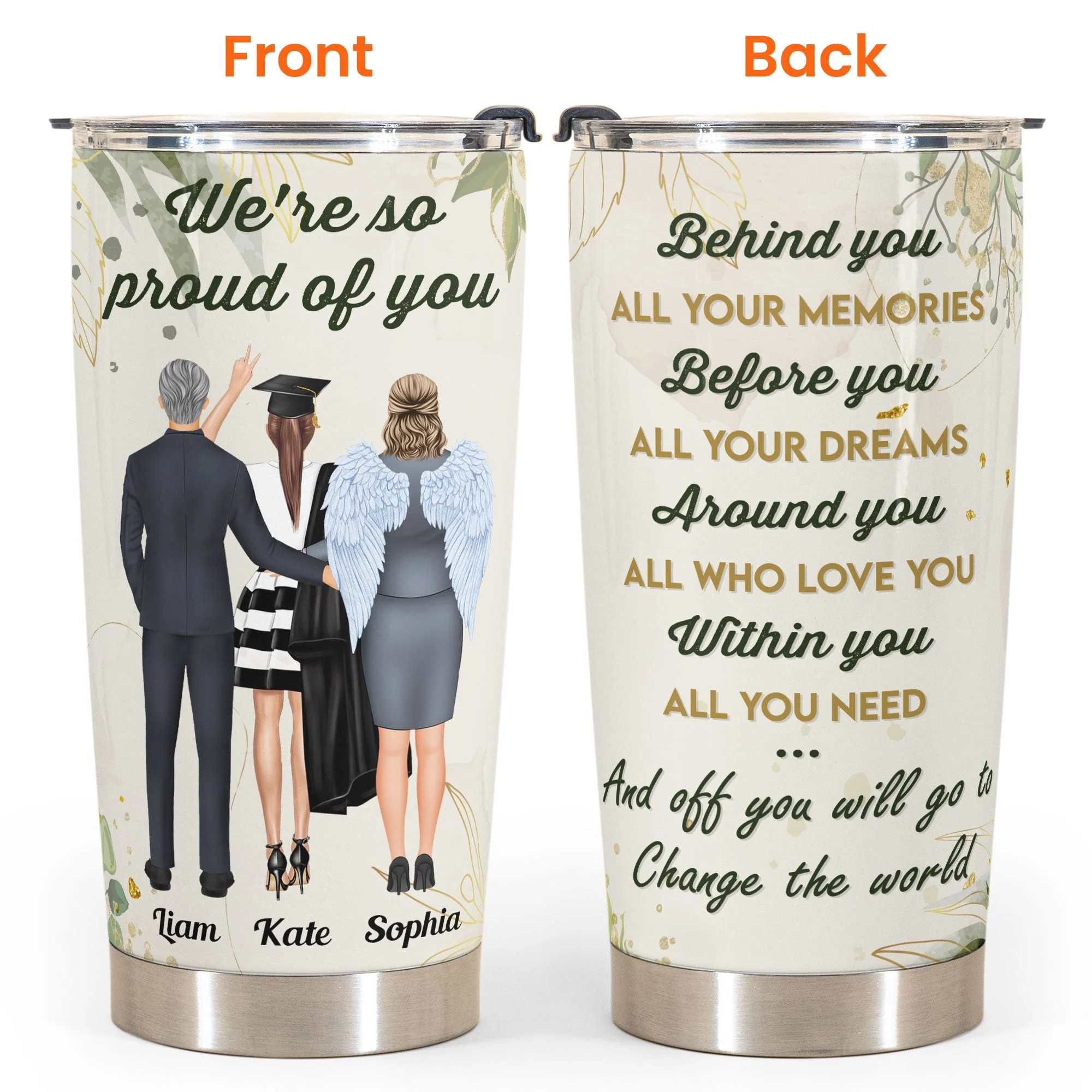 We're So Proud Of You - Personalized Tumbler Cup - Image 4
