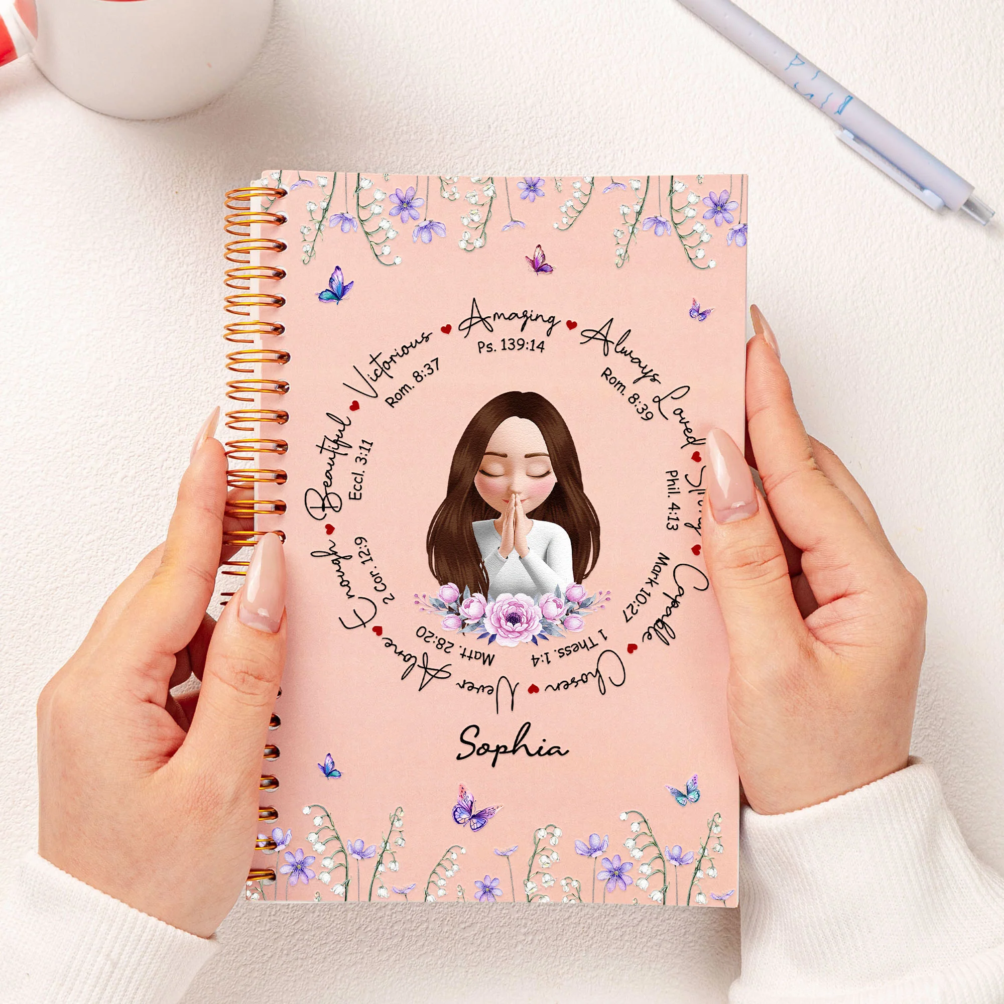 What God Says You Are In Bible Verses – Religious Gift For Her - Personalized Prayer Journal - Image 4