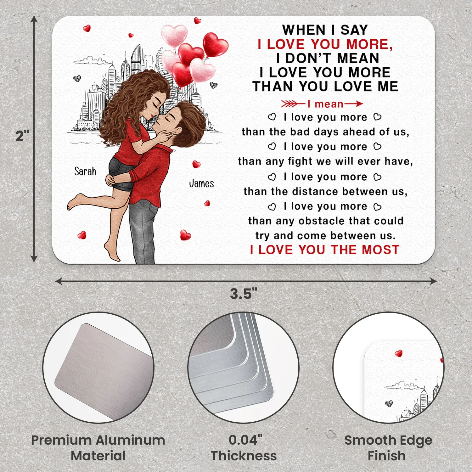 When I Say I Love You More Gift For Husband, Boyfriend, Gift For Him - Personalized Wallet Card - Image 5