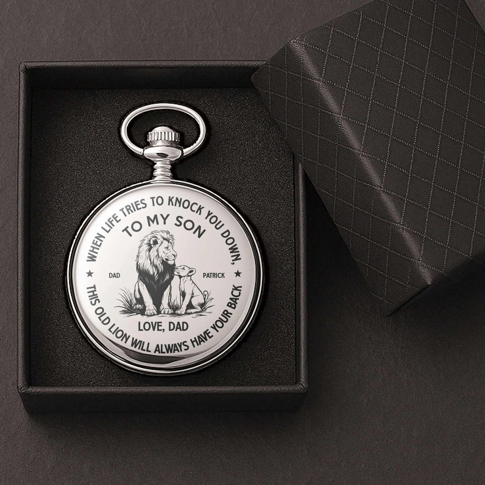 When Life Tries To Knock You Down - Personalized Pocket Watch - Image 4