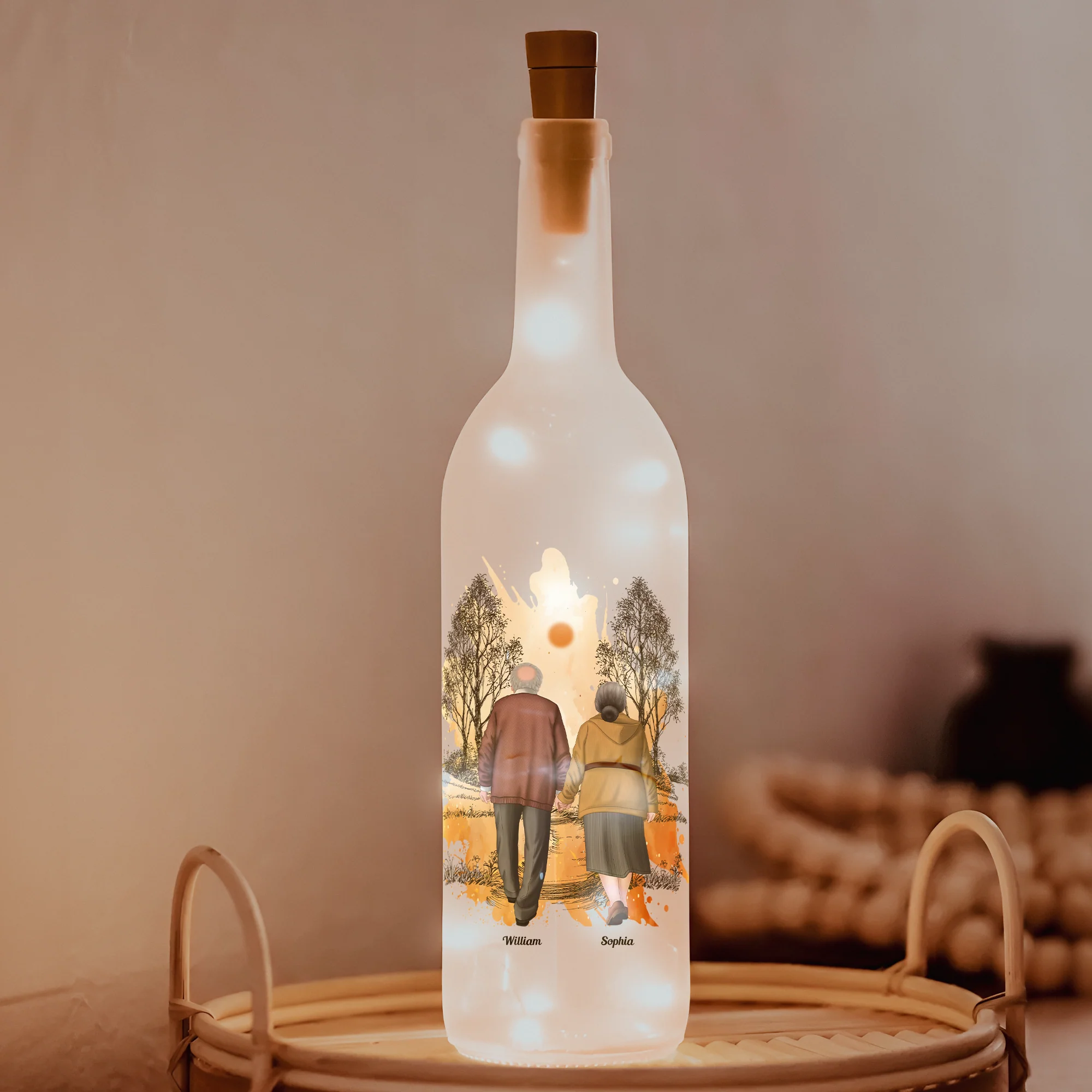When We Get To The End Of Our Lives Together Gift For Couple - Personalized Bottle Lamp - Image 3