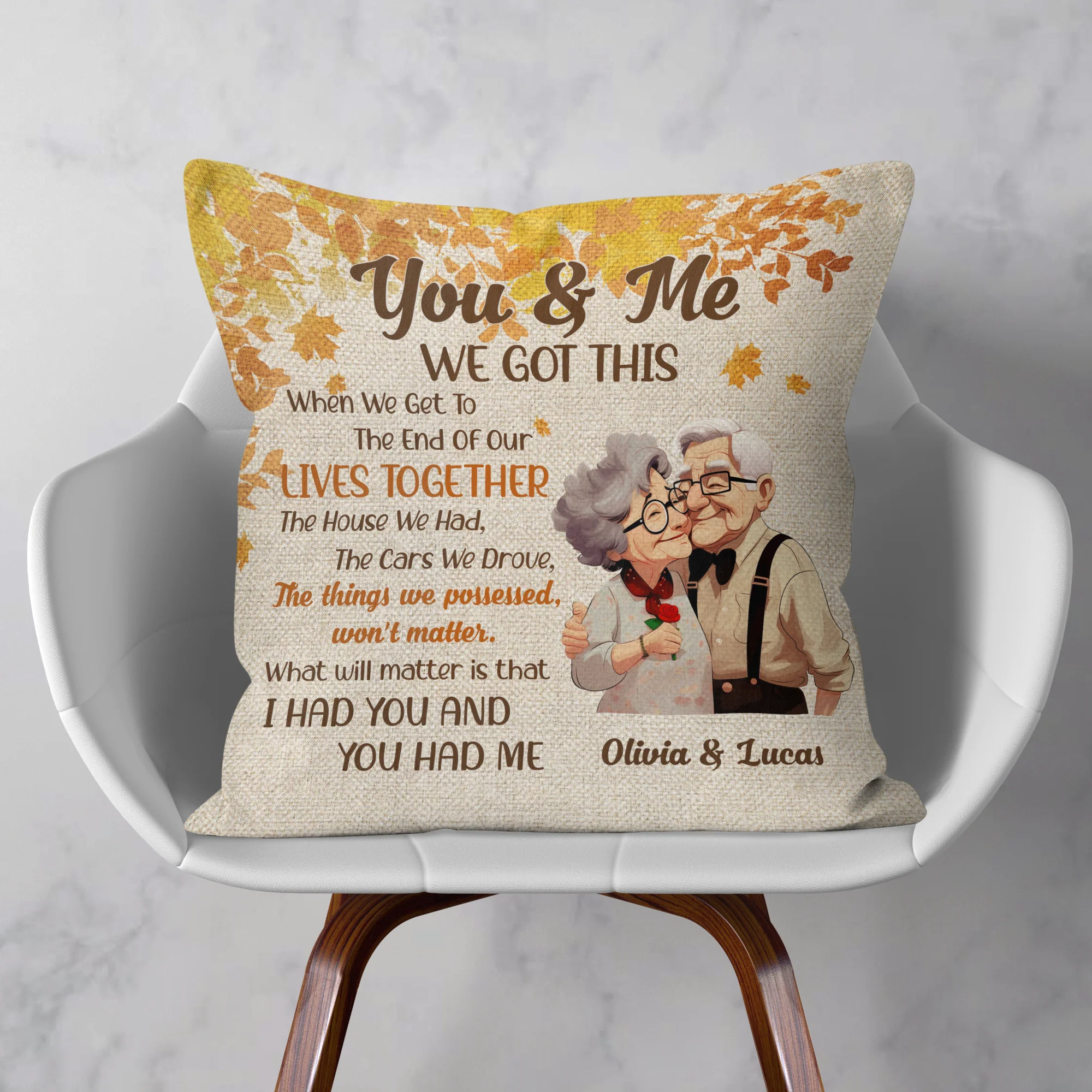 When We Get To The End Of Our Lives Together - Personalized Pillow (Insert Included) - Image 2