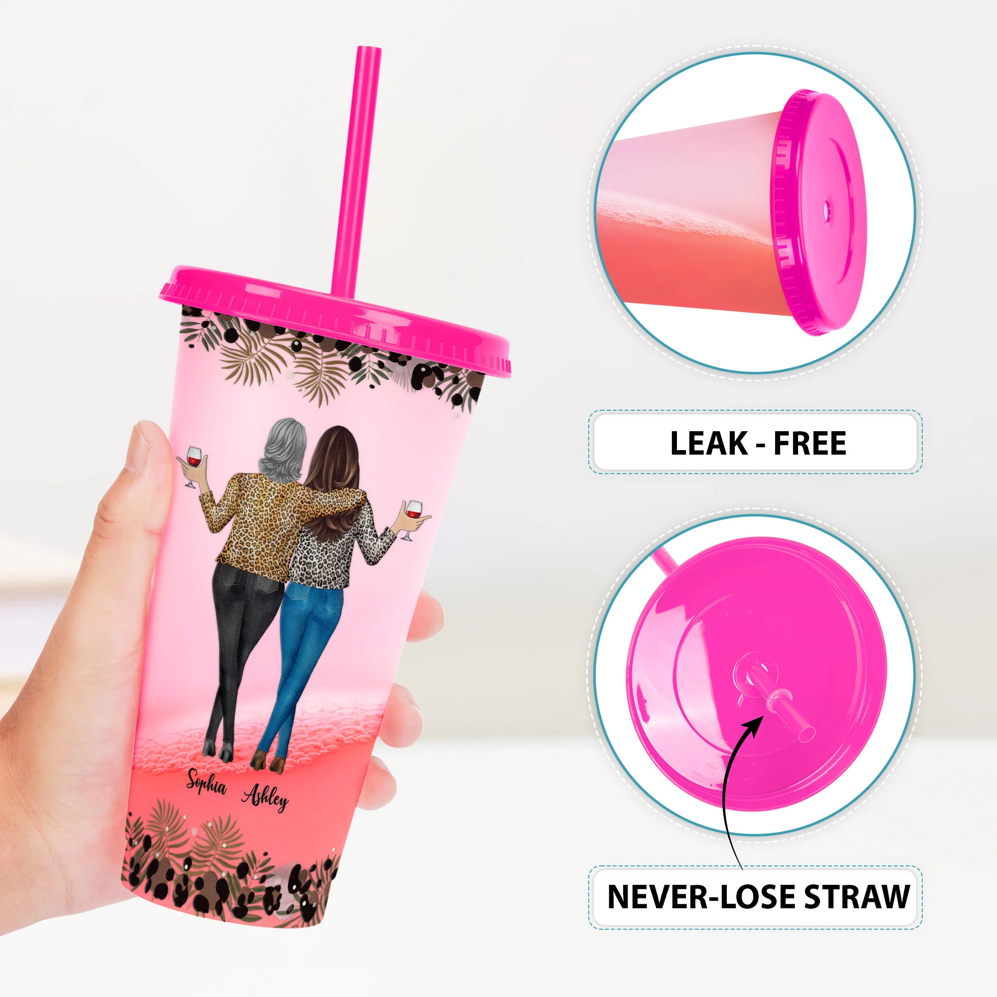 When We're Together, We Are Trouble - Personalized Color Changing Cup - Image 4