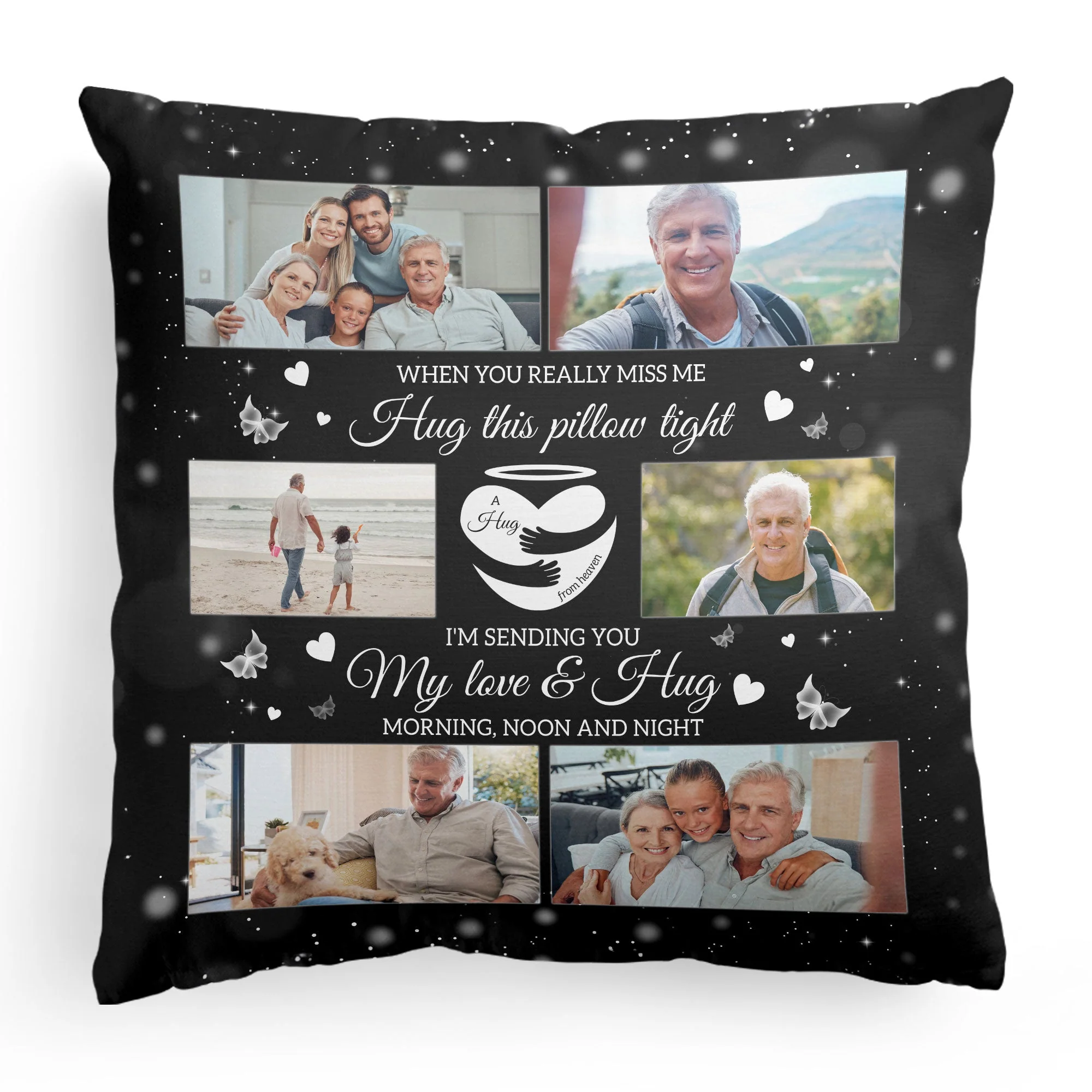 When You Miss Me Hug This Pillow - Personalized Photo Pillow - Image 6