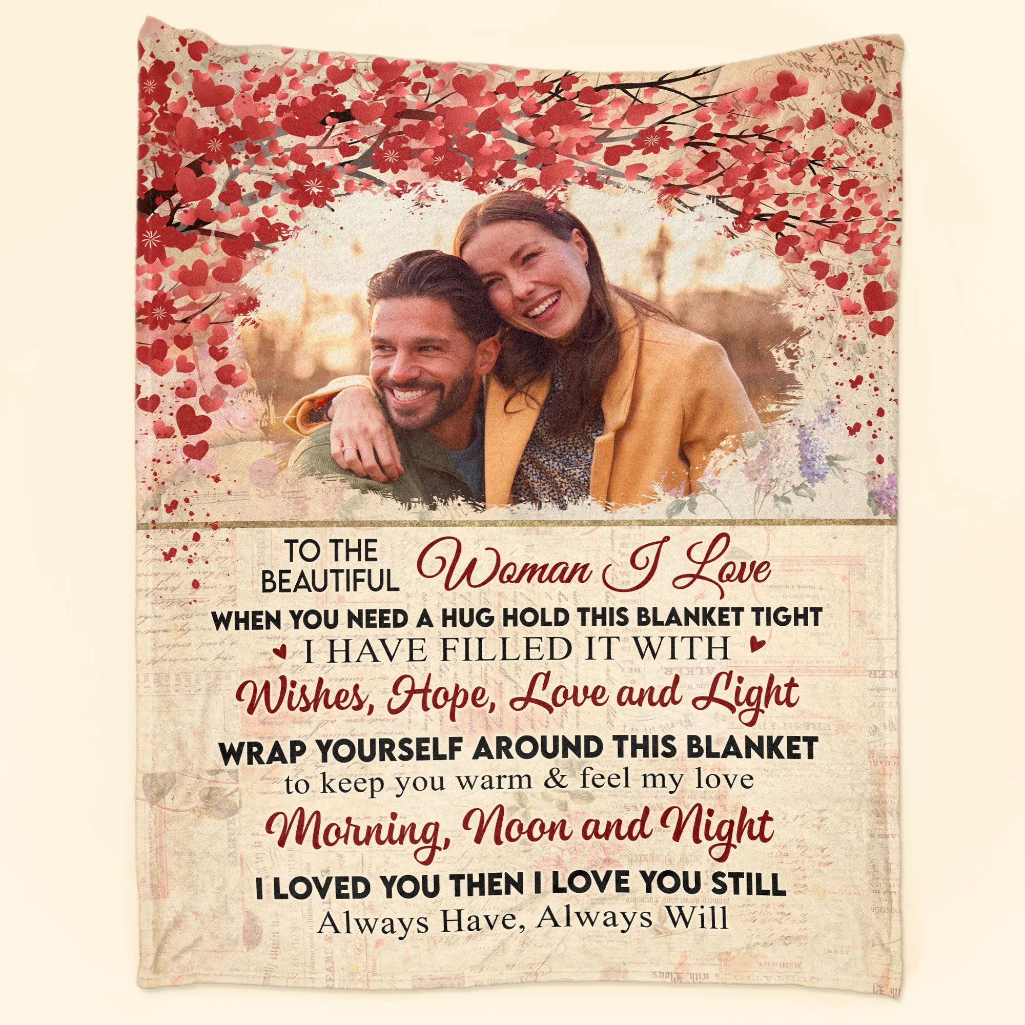 When You Need A Hug - Personalized Photo Blanket - Image 2