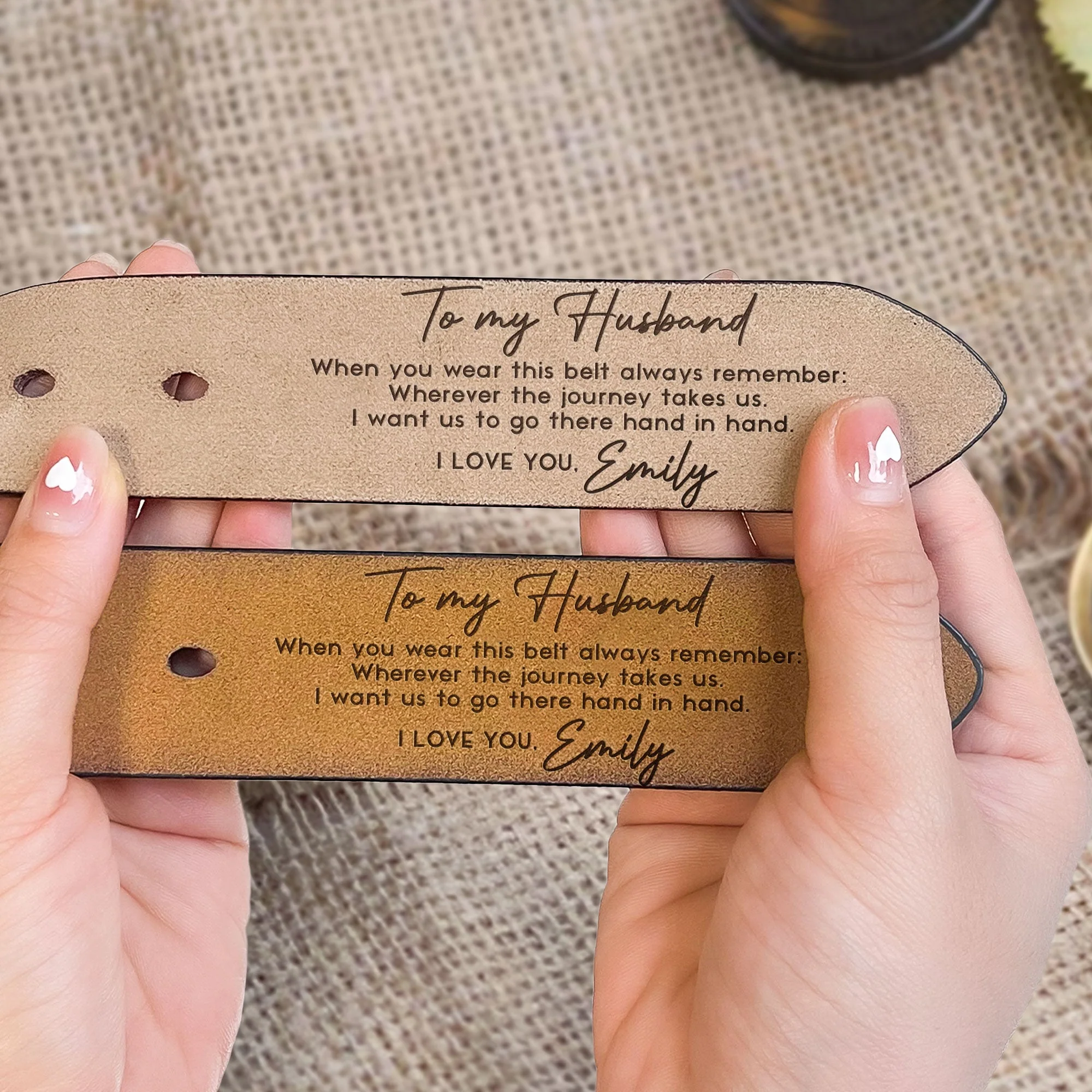 When You Wear This Belt Always Remember - Personalized Engraved Leather Belt - Image 3