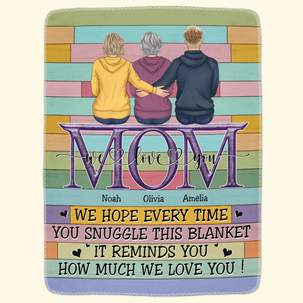 Whenever You Snuggle This Blanket - Personalized Blanket - Birthday Xmas Christmas Gift For Mom, Mother, Gift From Husband To Wife - Image 3