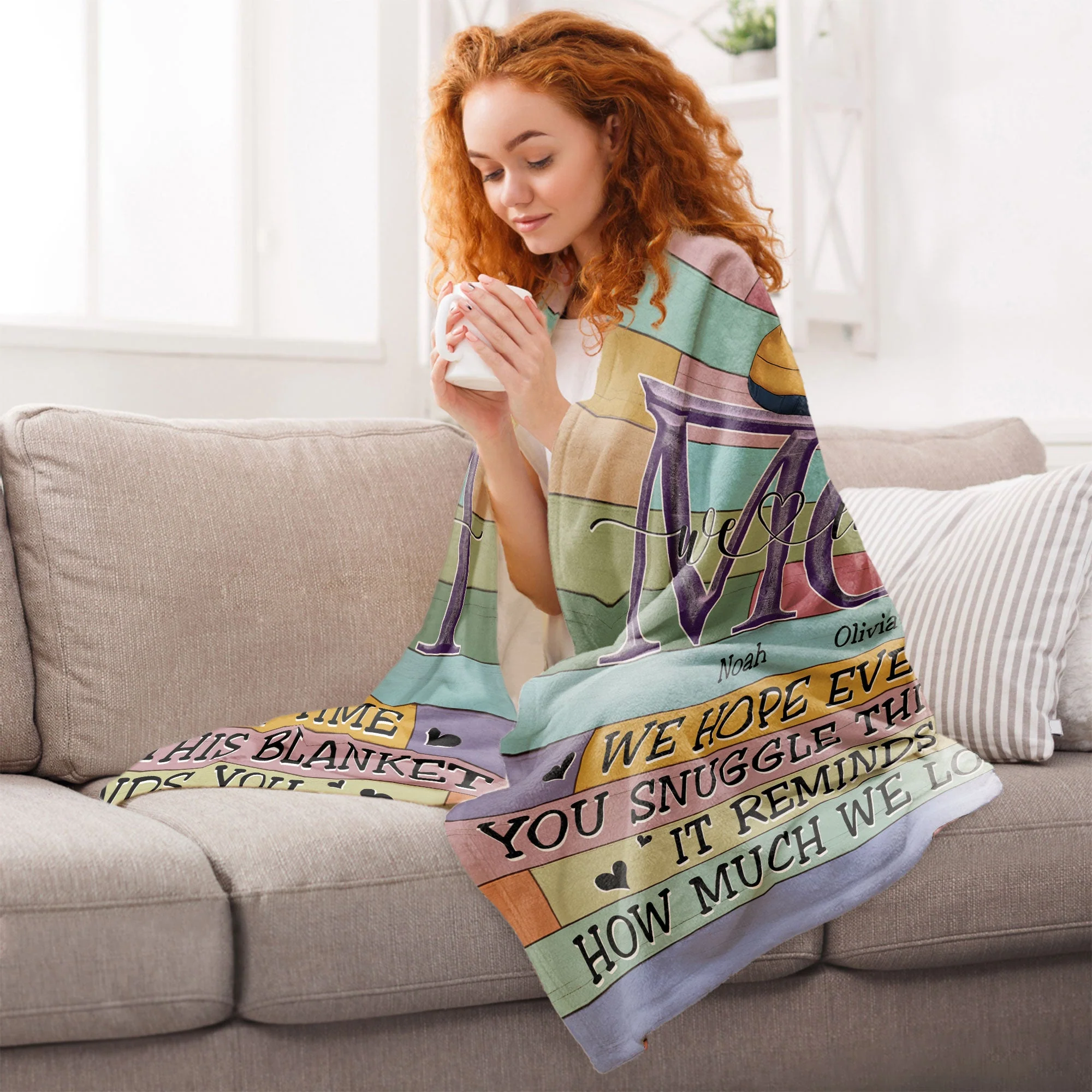 Whenever You Snuggle This Blanket - Personalized Blanket - Birthday Xmas Christmas Gift For Mom, Mother, Gift From Husband To Wife - Image 5