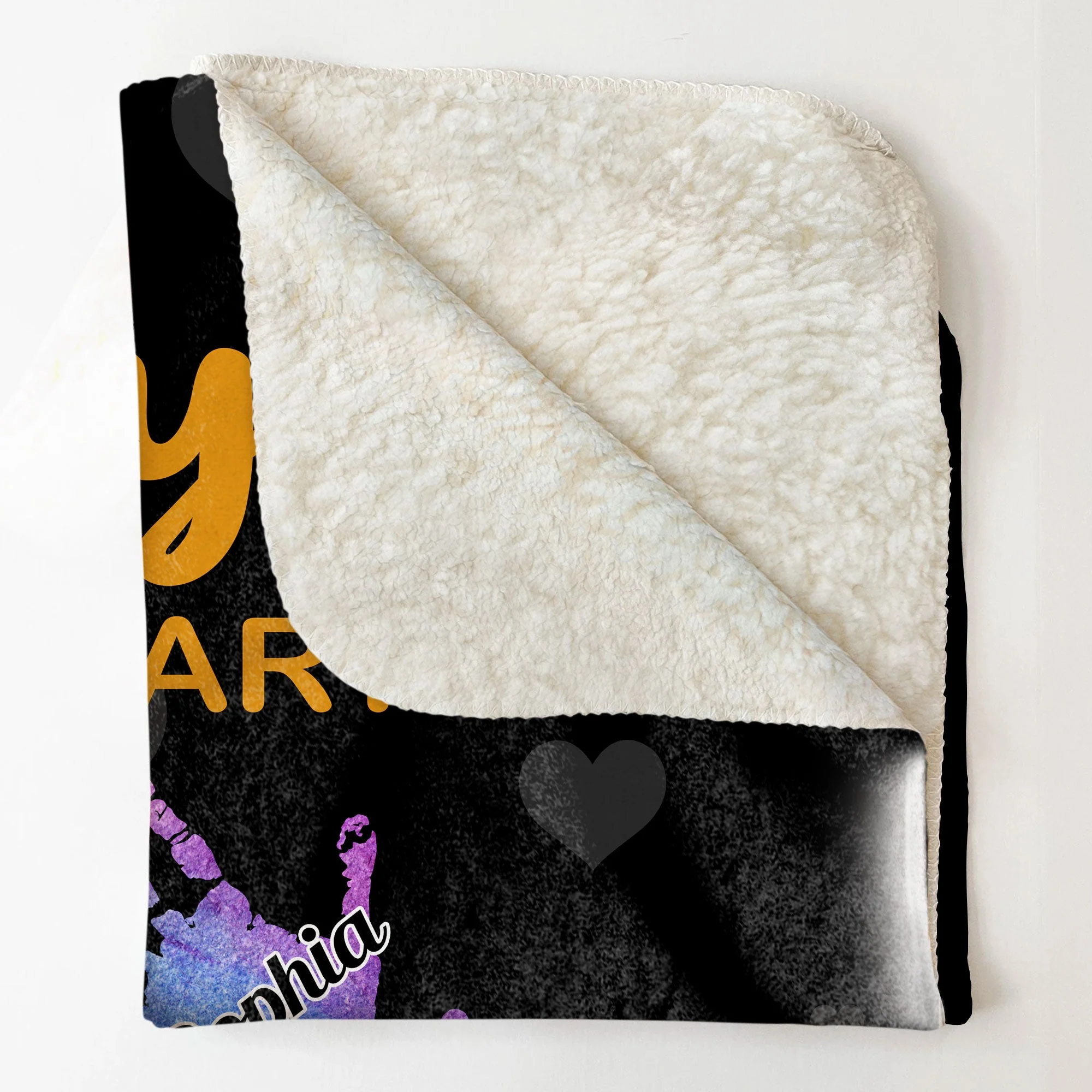 Whenever You Touch This Heart - Personalized Blanket - Image 4